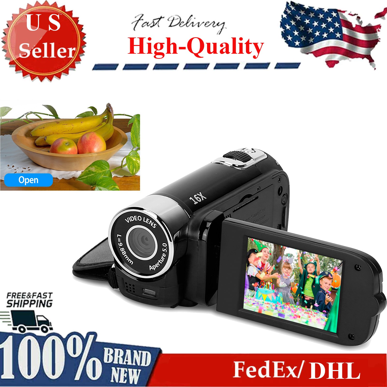Video Camera Camcorder YouTube Vlogging Camera HD 1080P Digital Camera Recorder