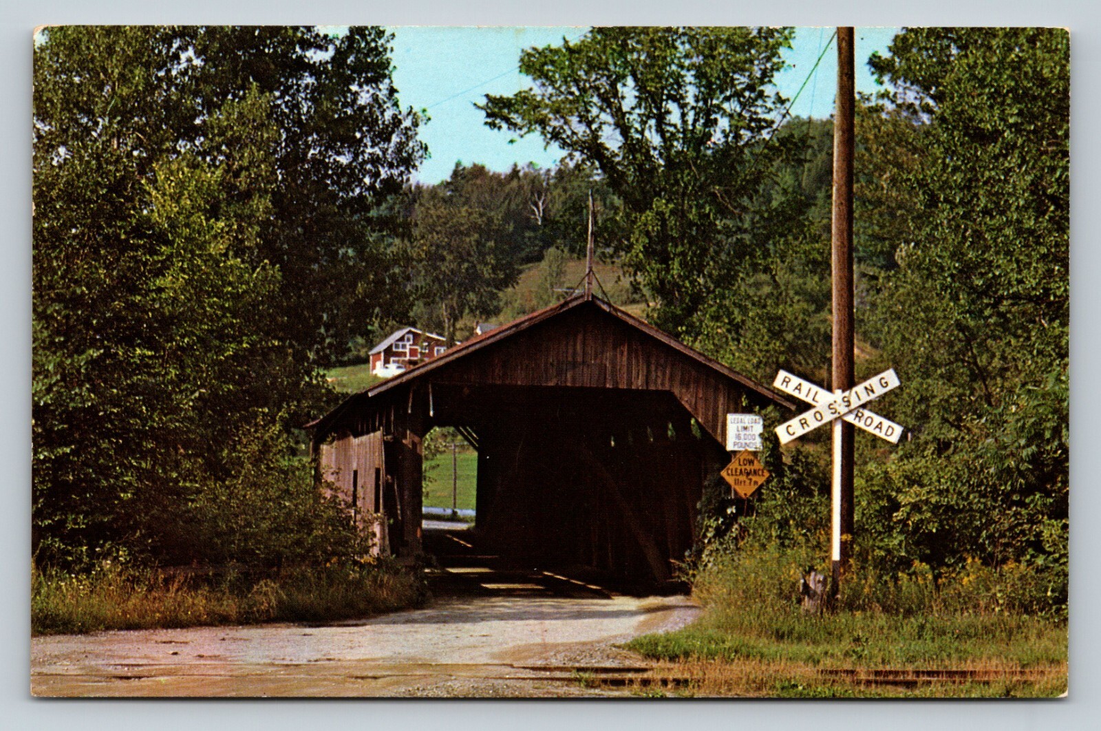 Cambridge Junction Old Covered Bridge In Vermont VINTAGE Postcard
