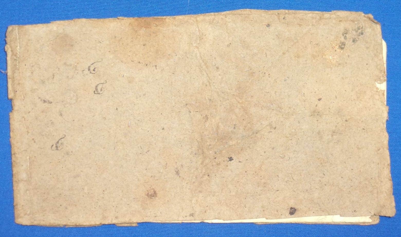 Ca. 1812 8" x 5" MANUSCRIPT OBLONG SONGBOOK of Caleb Bancroft. 10 Leaves w/Notes