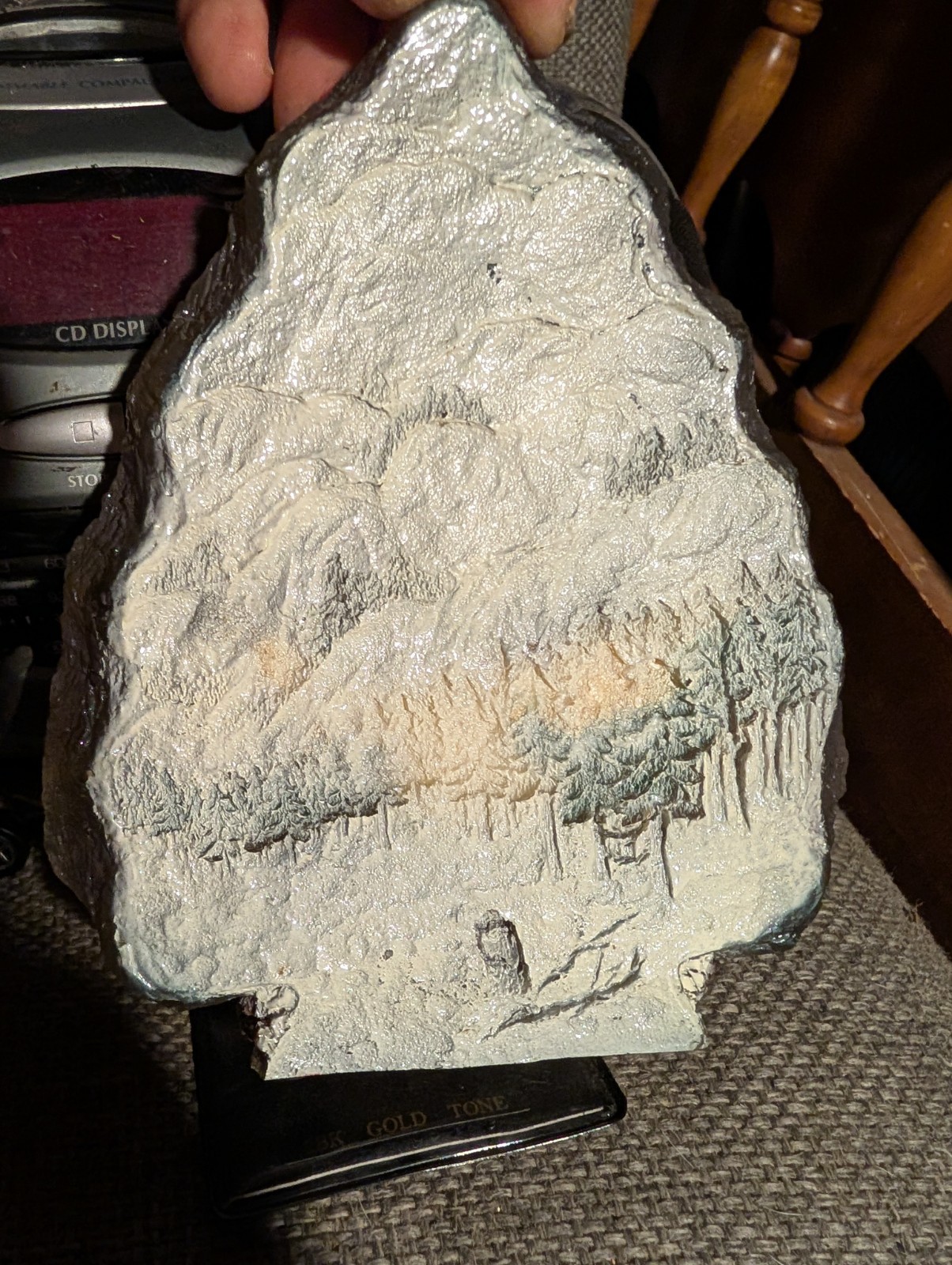 Eagle Resin Sculpture Set Carved Mountain Forest Realism Animal Nature Art