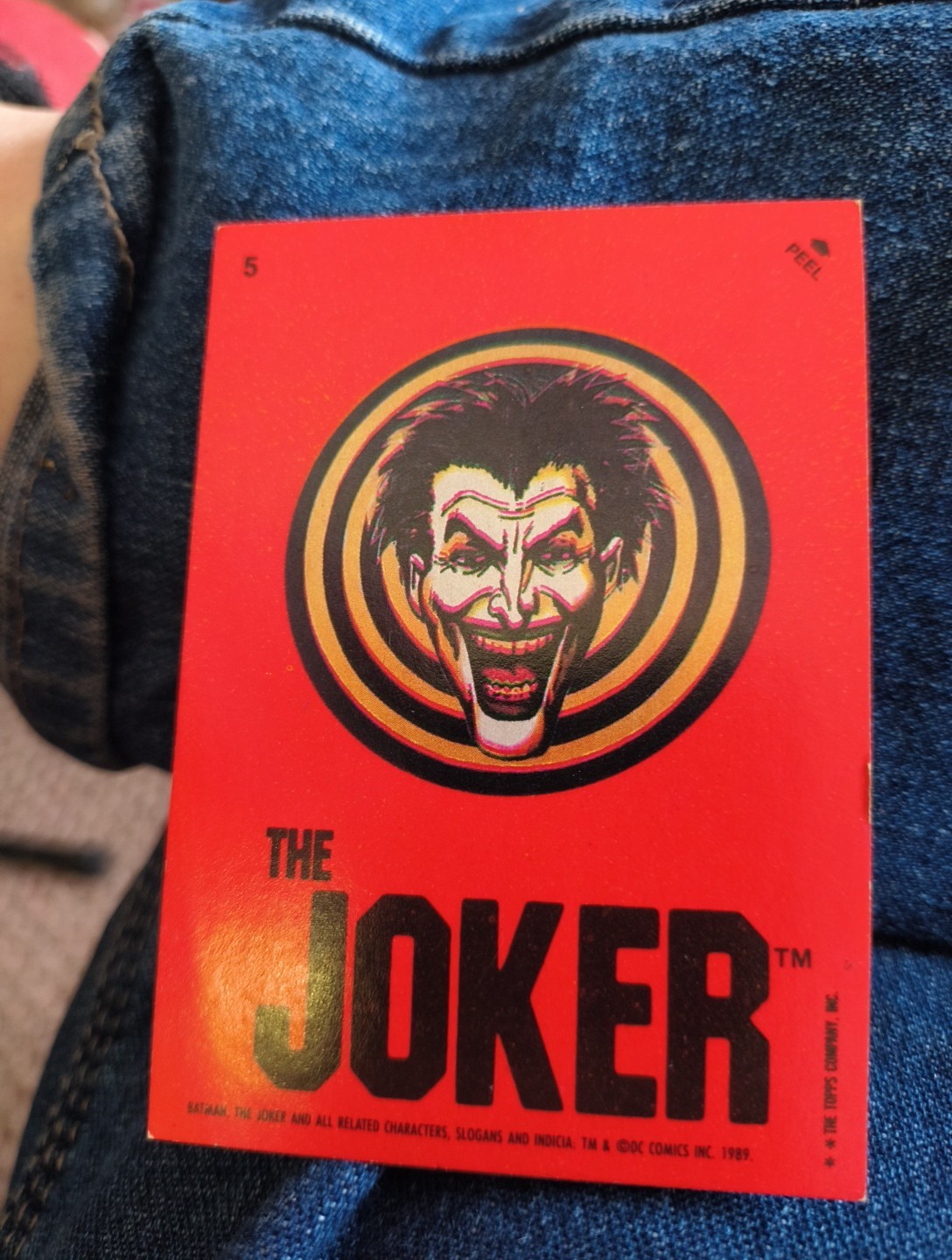 1989 Batman Series 1 - Batman Sticker - #5 SEE DESCRIPTION NEW OLD STOCK 