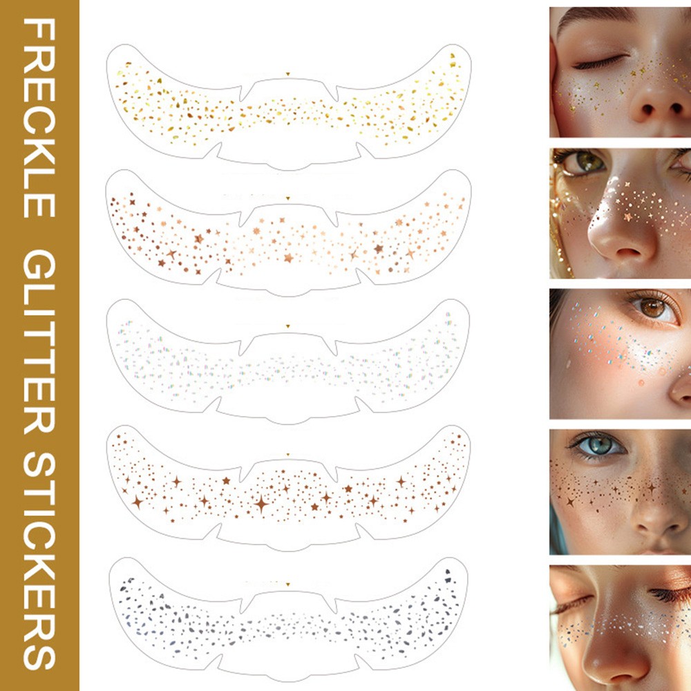 Fake Freckle Temporary Freckles Makeup Brown Spots 6pcs Face Tattoo Sticker ?