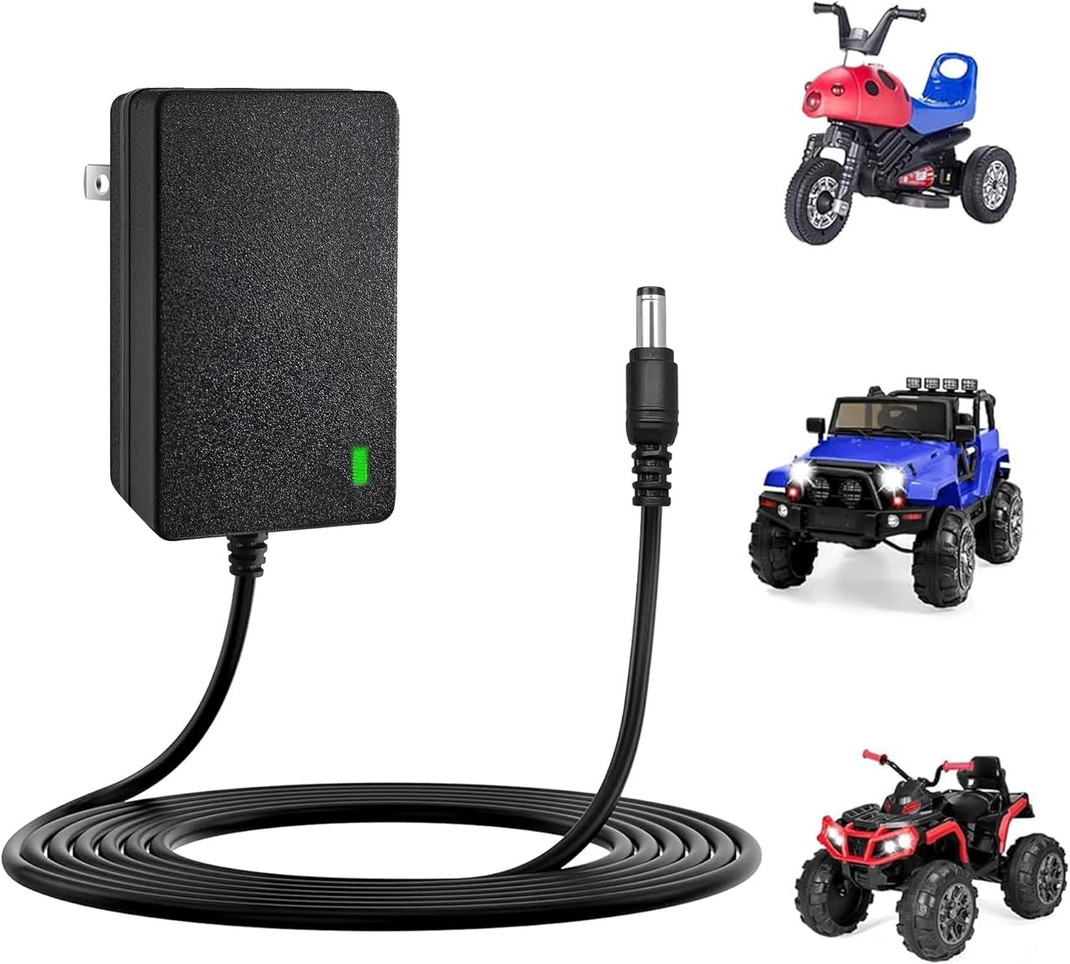 12V Battery Charger for Kids Ride on Toys, Electric Cars, Power Wheels, Motorcyc