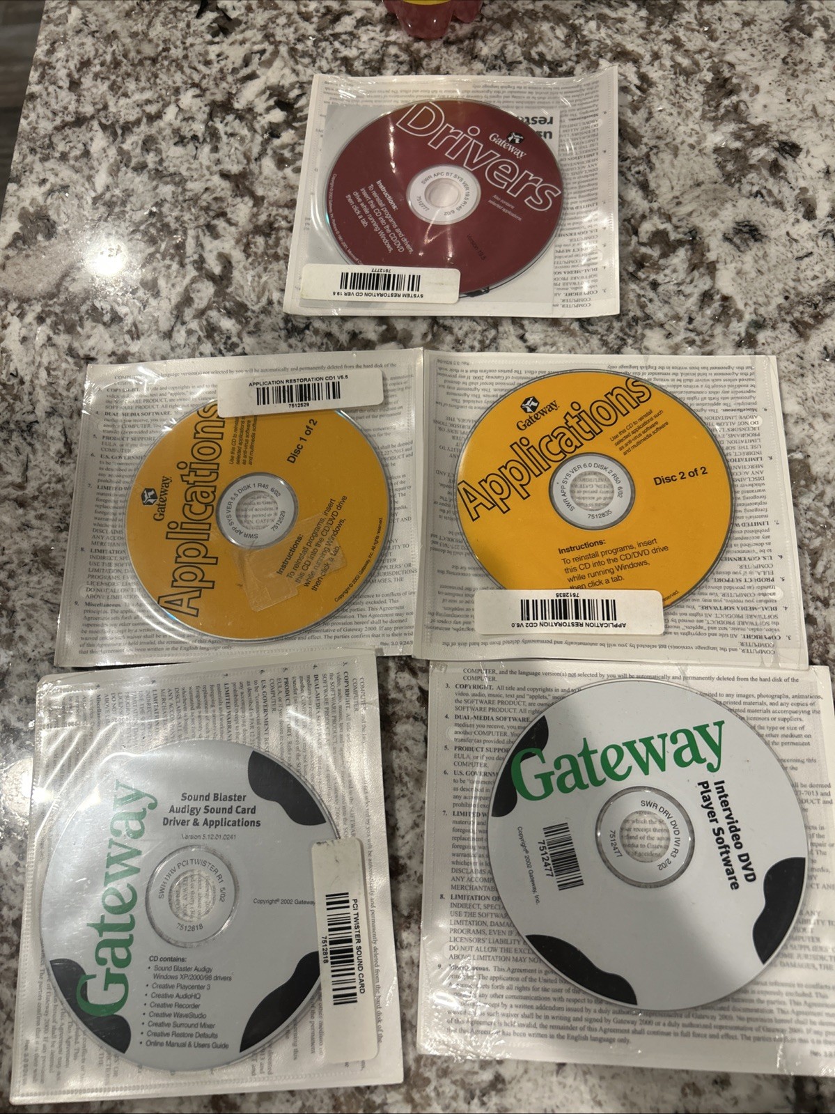 Gateway Applications Drivers Software Reinstallation CD Rom NEW