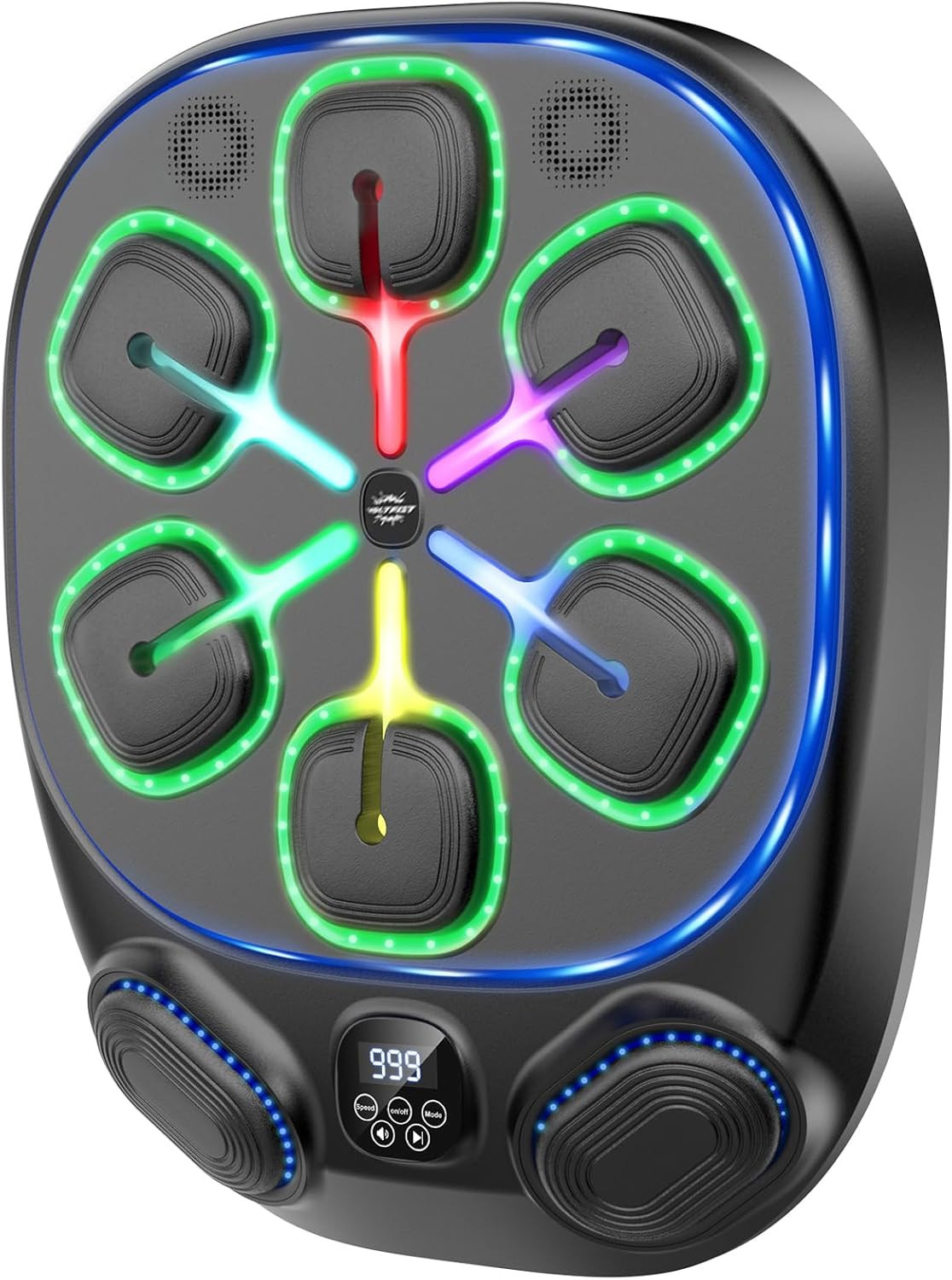 Large Music Boxing Machine for Adults & Kids, 6+2 Wall Punching Pad with Bluetoo