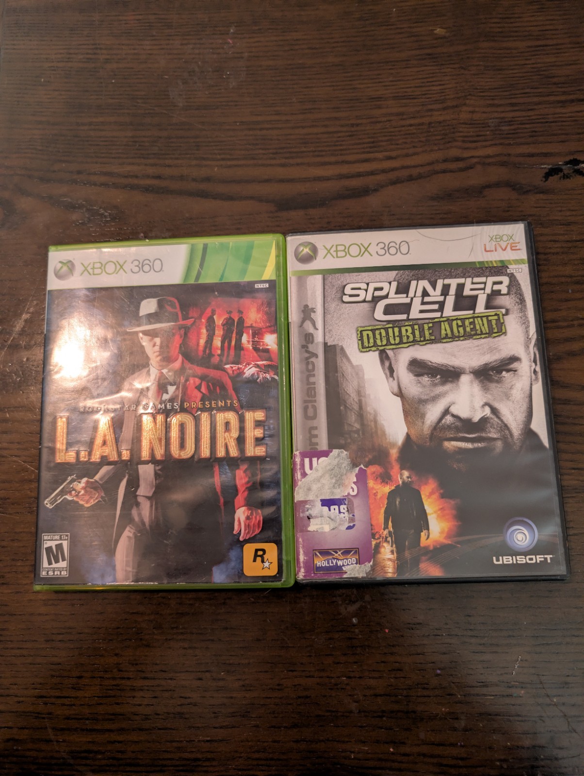 Xbox 360 Game Lot L.A. Noire (3 Disc) & Splinter Cell Double Agent - CIB Tested