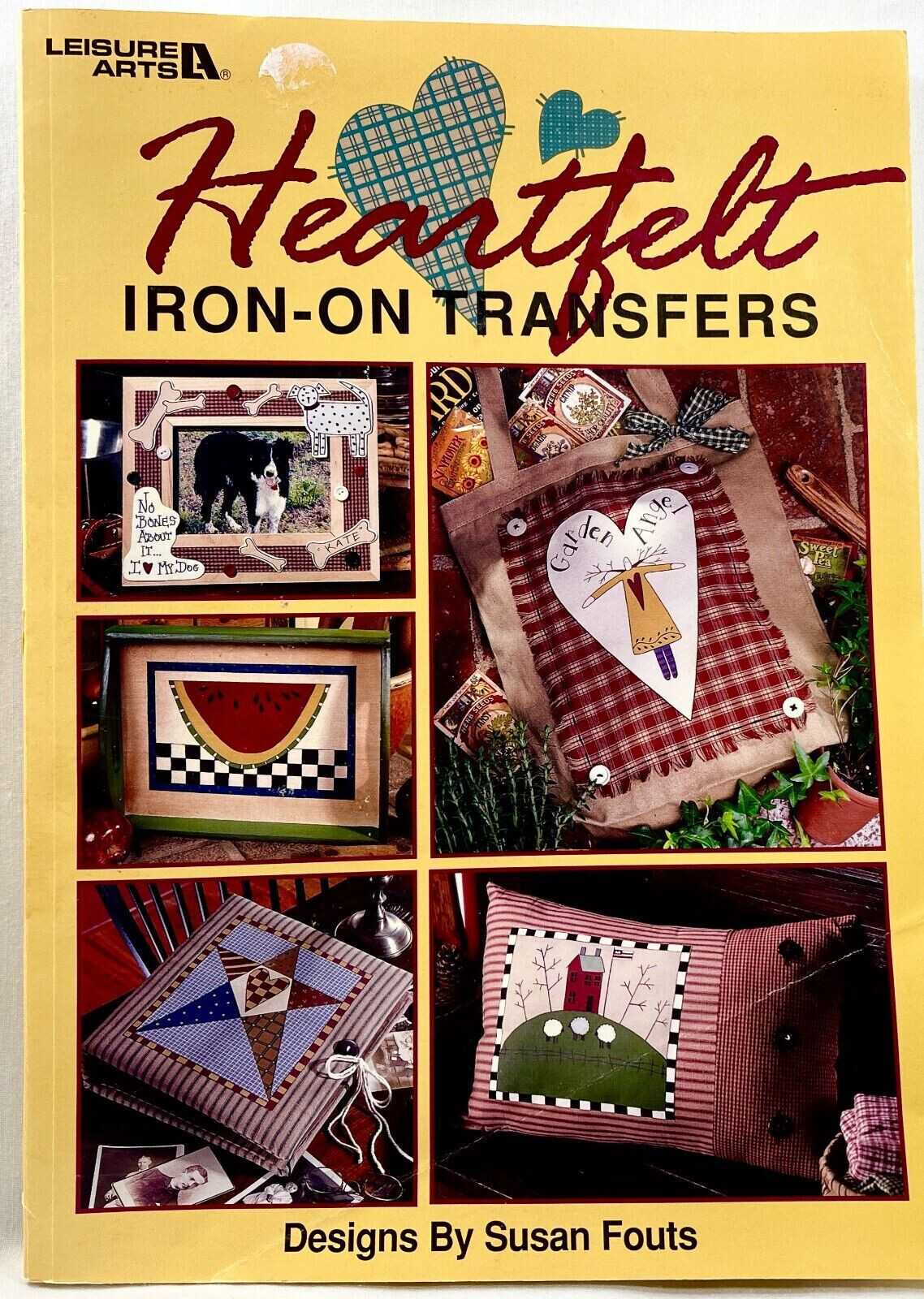 1998 Leisure Arts Heartfelt Iron-On Transfers Book 400+ Designs Whimsical 12373