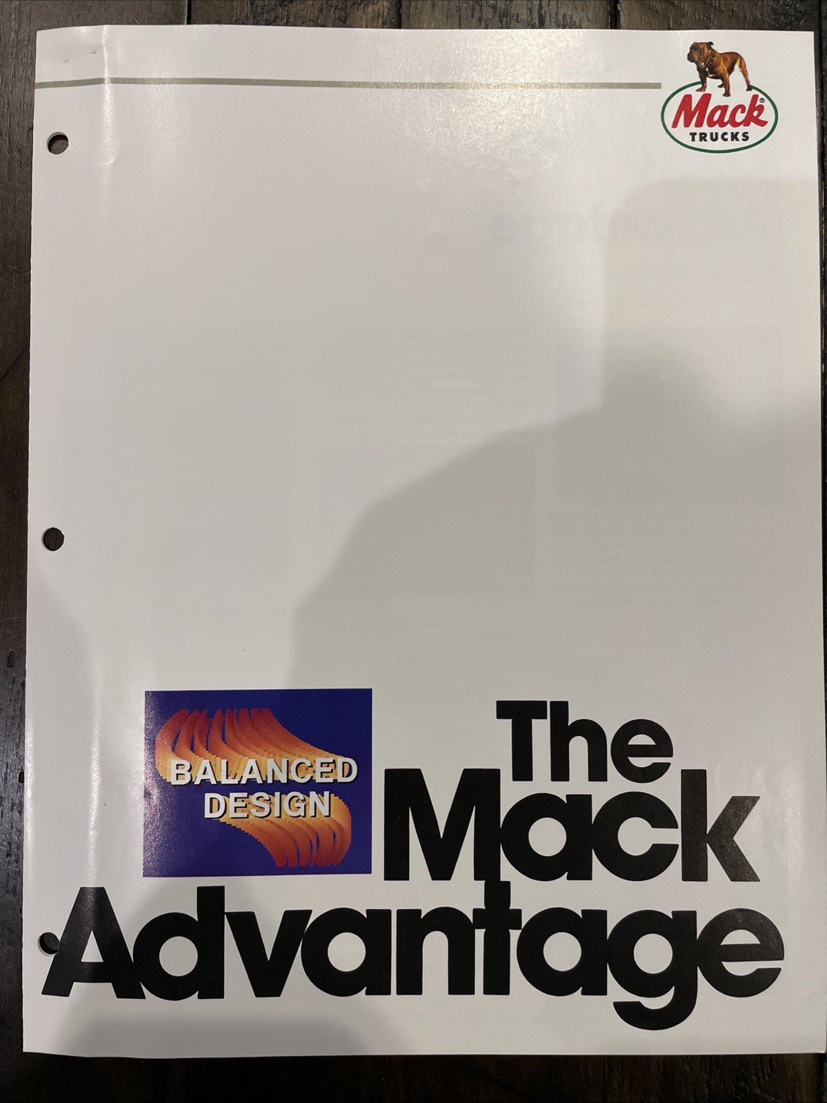 Mack Trucks The Mack Advantage Flyer ‘84