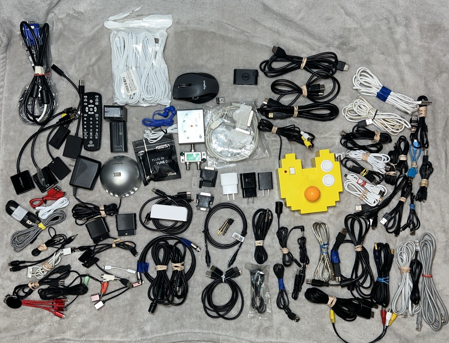 Mixed Miscellaneous lot of 80 Plus HDMI USB C Computer Cables Adapters & More!