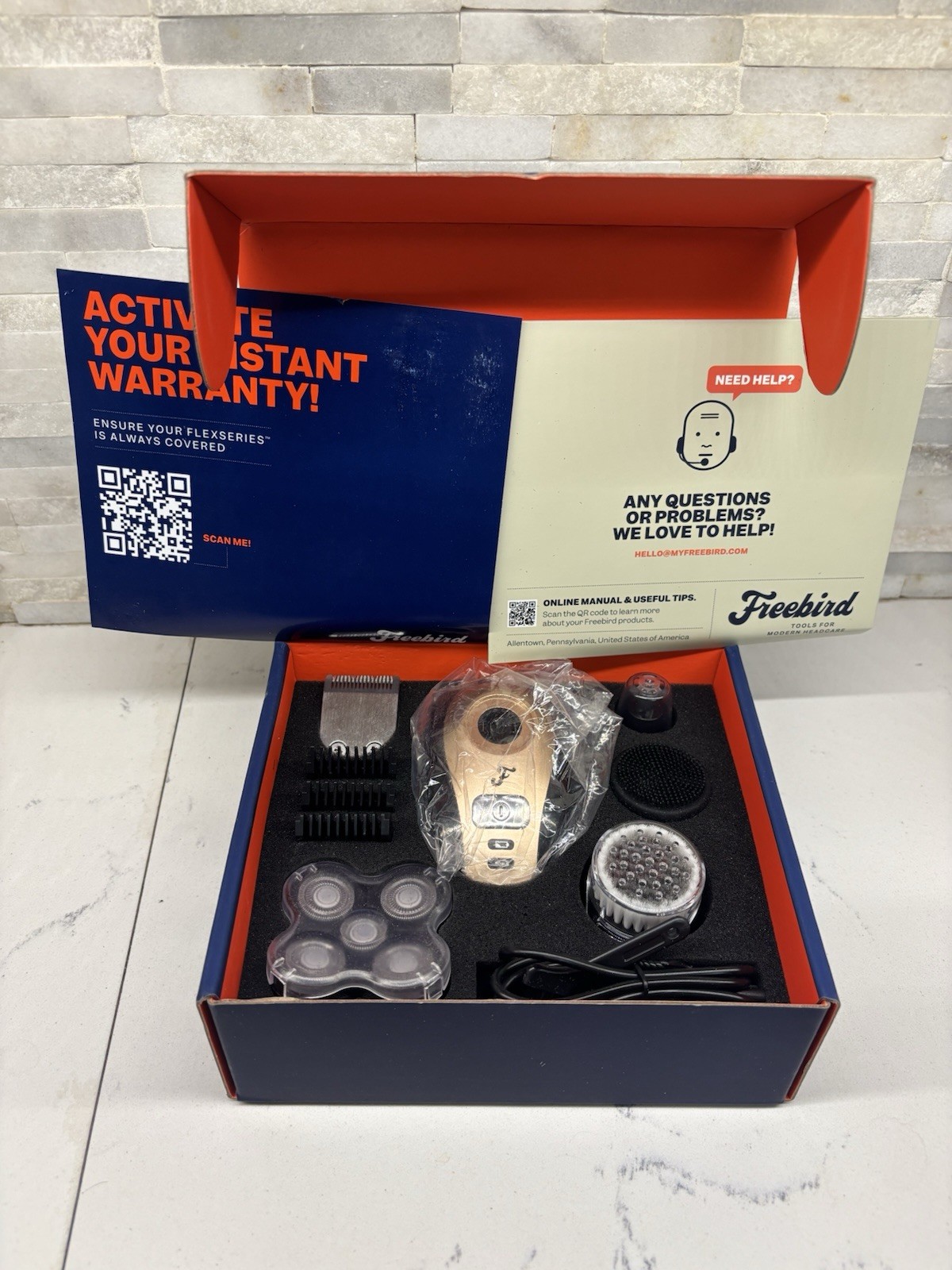 Freebird FlexSeries Electric Head Shaver Kit Skull Razor Grooming Set