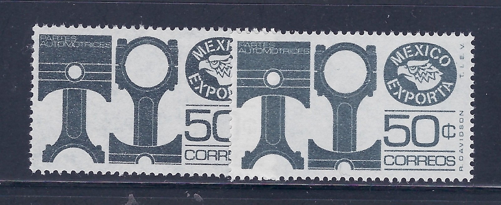 EXPORTA    "Car Parts" 2 Shades SC#1112 Ex#47 PPR #3  (E096e)