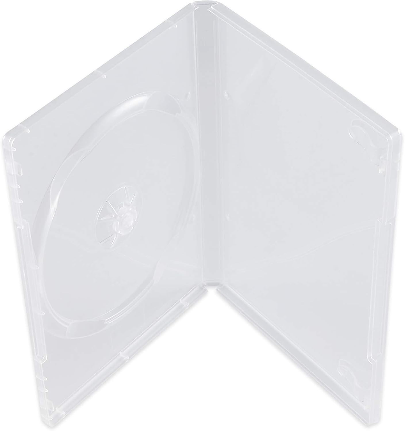 Maxtek 14mm Single Clear Standard DVD Case with Outter Sleeve, 25 PCs.... 