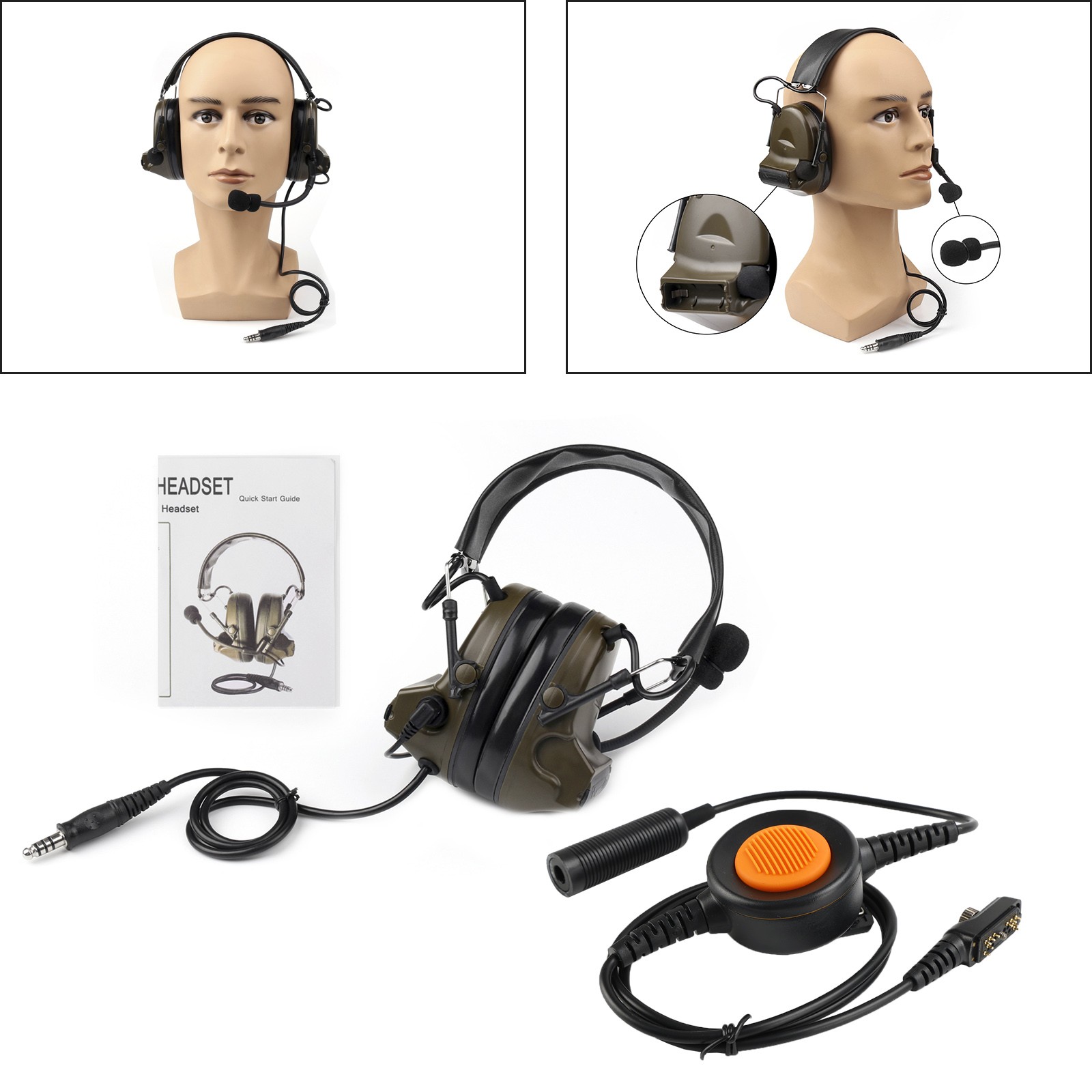 Z Tactical H50 Headset For Hytera PD780/780G/700/700G/788/782/ 785 PT580H Radio