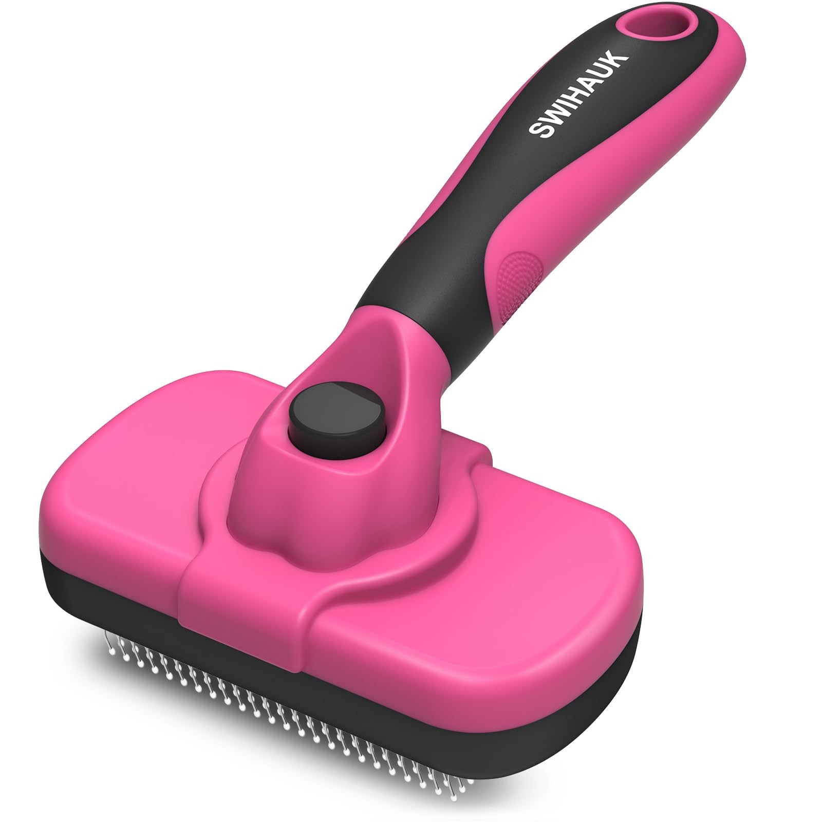 Pet Grooming Slicker Brush Self Cleaning Deshedding Dogs Cats Swihauk Skin Hair