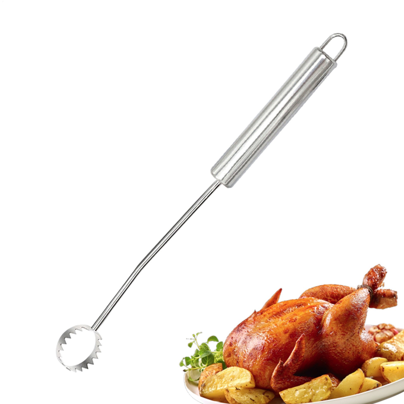 Stainless Steel Lung Remover Ergonomic Handle for Geese Chickens Ducks