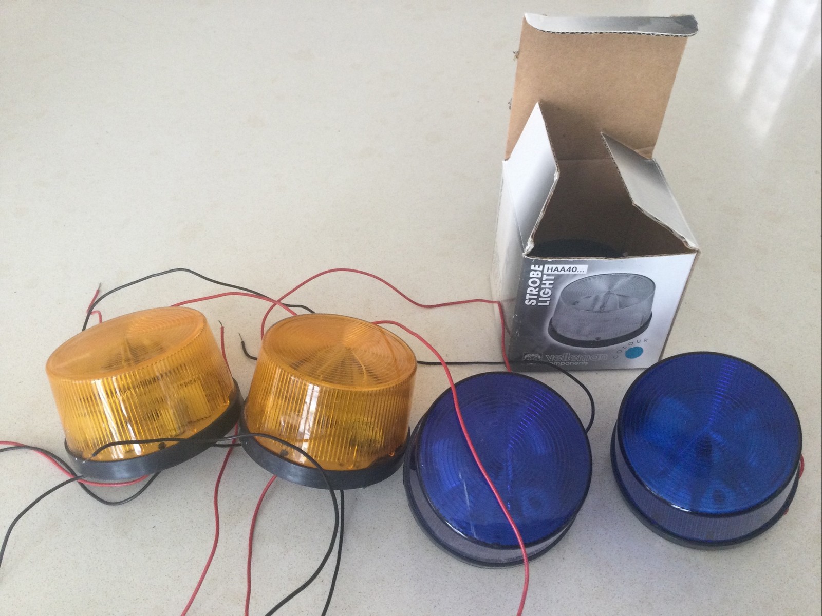 Strobe Light. Three Blue. Two Yellow. One New  HAA40….