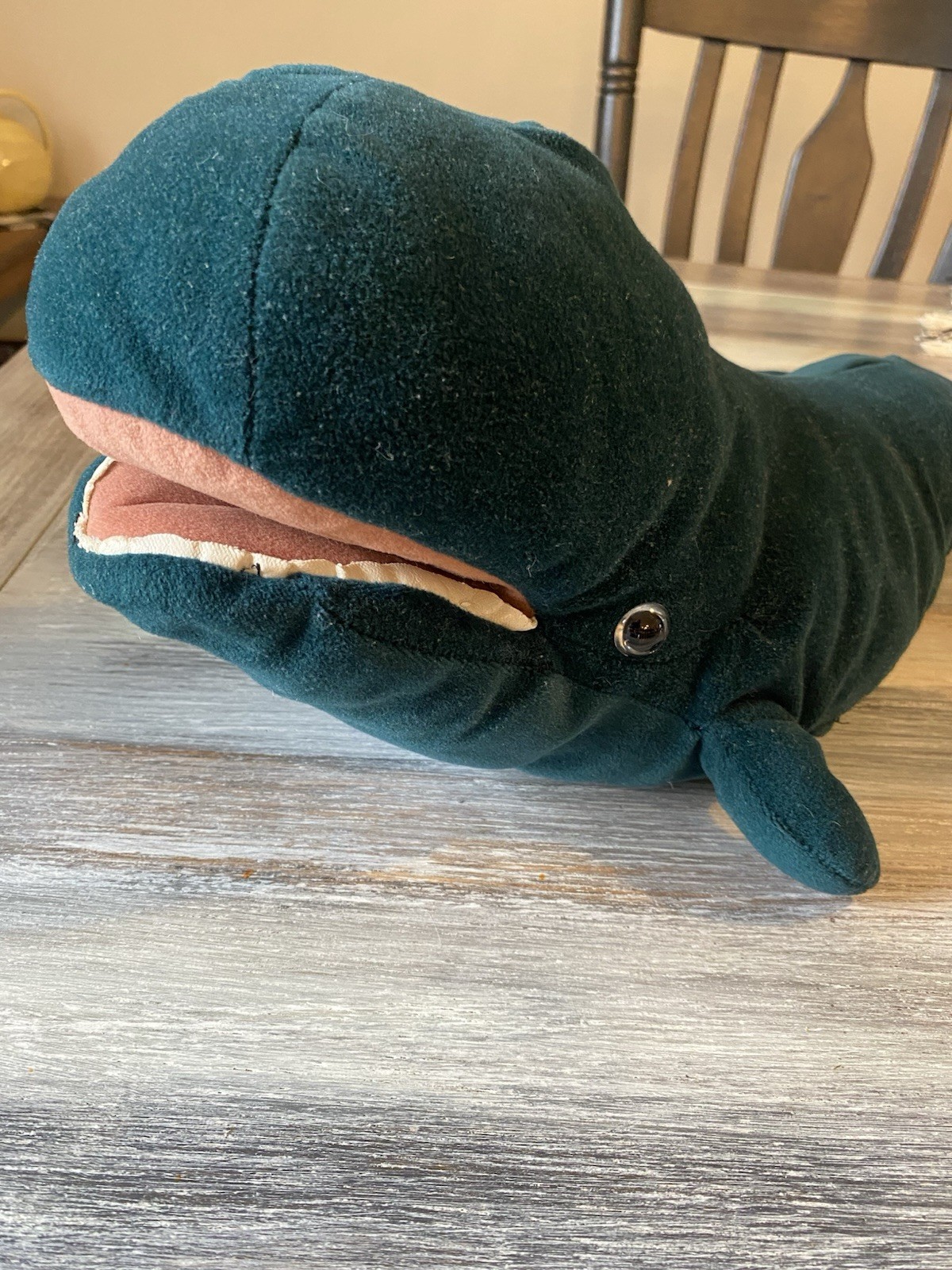 Folktails Folkmanis Blue Whale Full Body Stuffed Plush Puppet 22" Rare