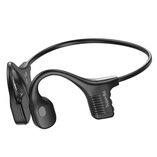 Bone Conduction Swimming Headphones IP68 Waterproof Bluetooth Q4-Black