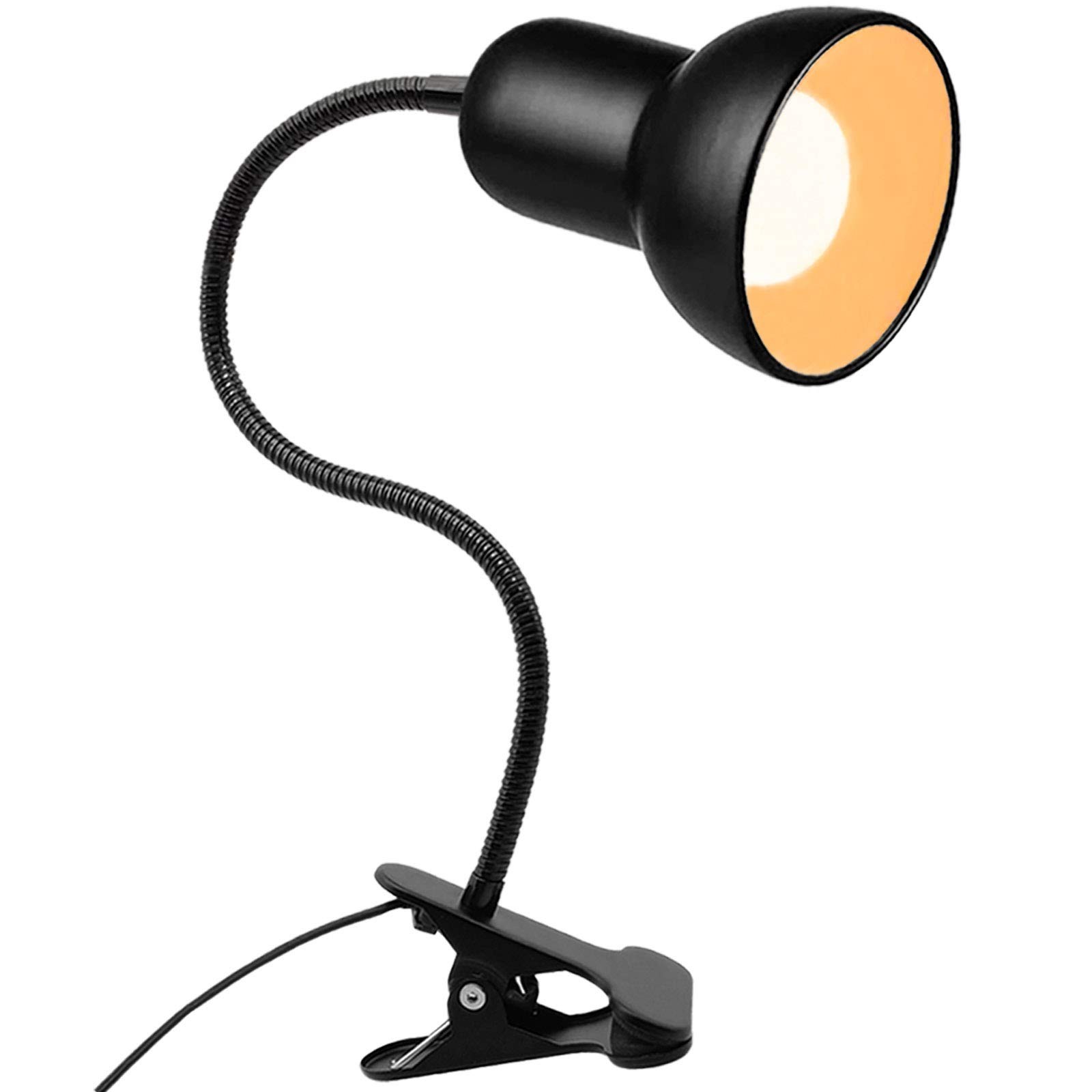 Desk Lamp, 360 Rotation Clip On Reading Light - Gooseneck Lamp with Cable, Po...