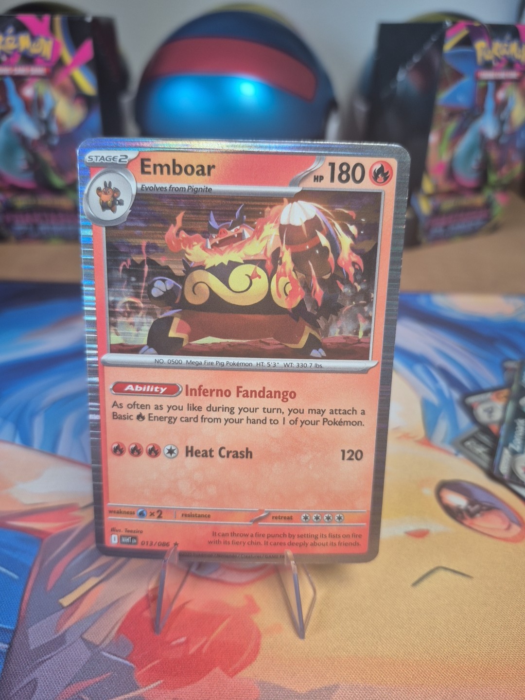 SV: White Flare #013/086 Emboar Holo Pokémon 