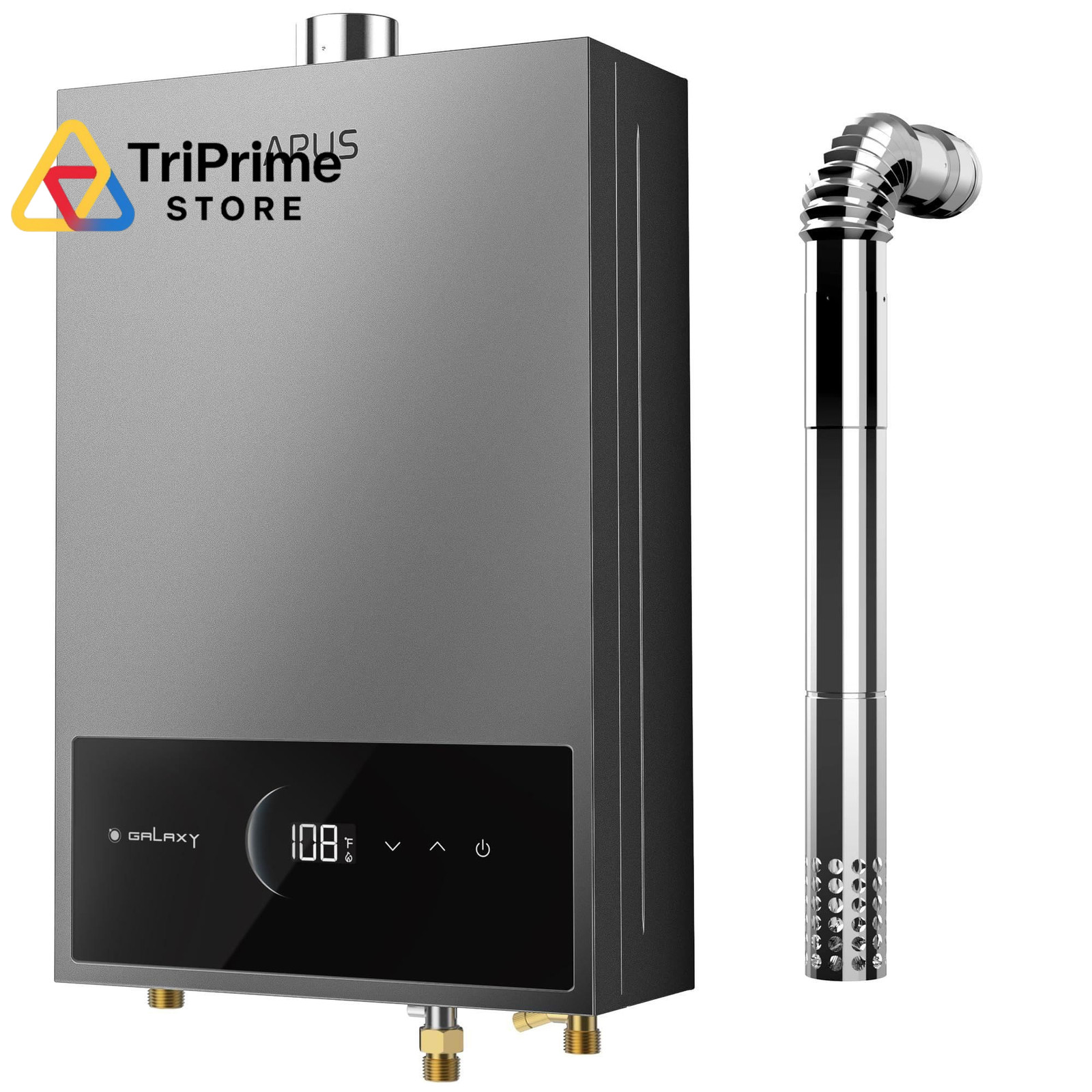 Tankless Water Heater Natural Gas, Up to 4.42 GPM, Indoor Space Gray