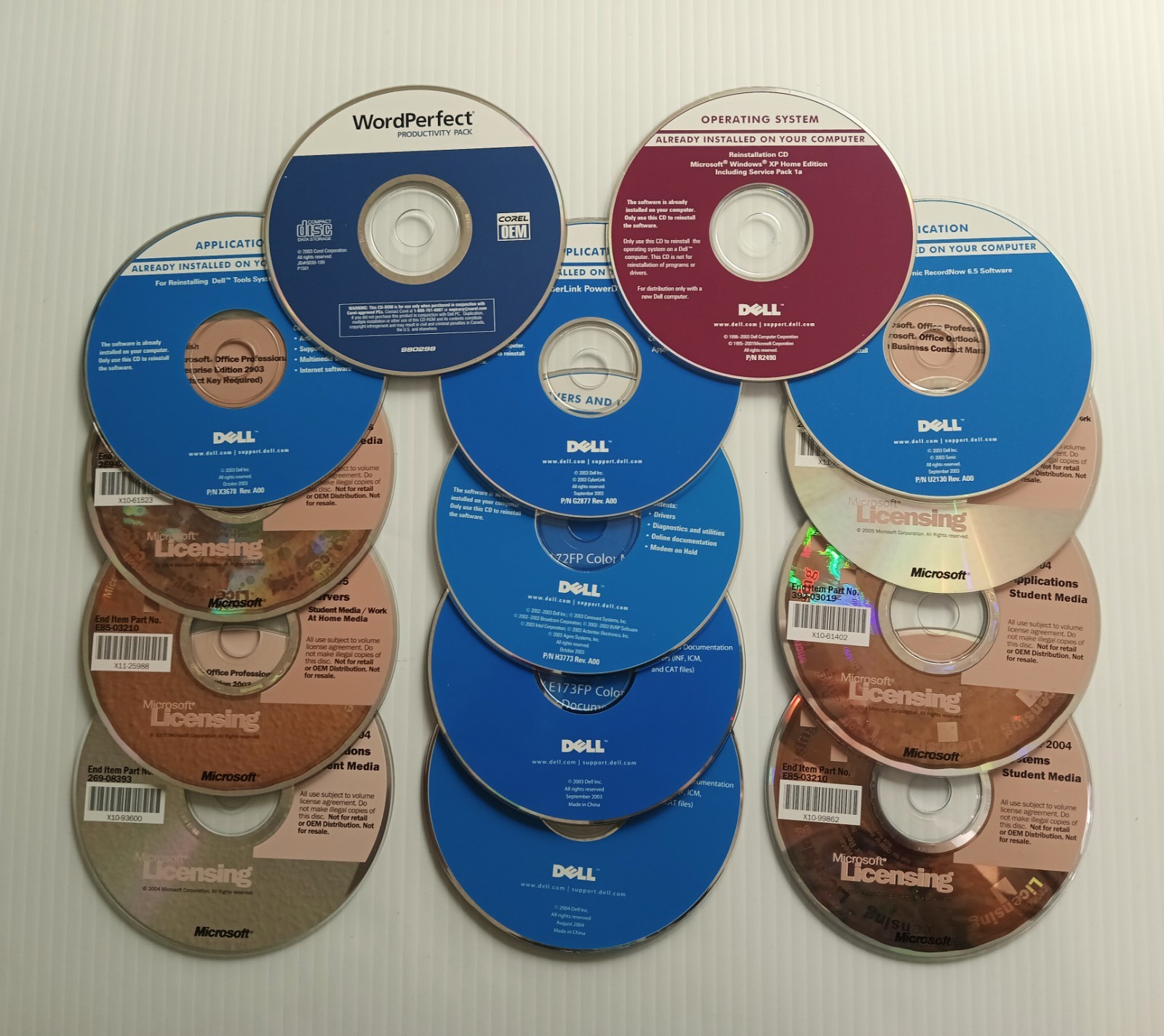 Microsoft XP / Dell Vintage Software Lot - 14 Discs