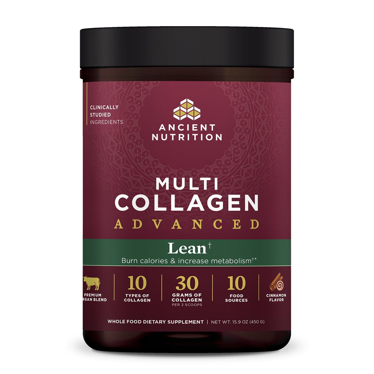 Ancient Nutrition Multi Collagen Advanced - Cinnamon (25 Servings), Shipped from
