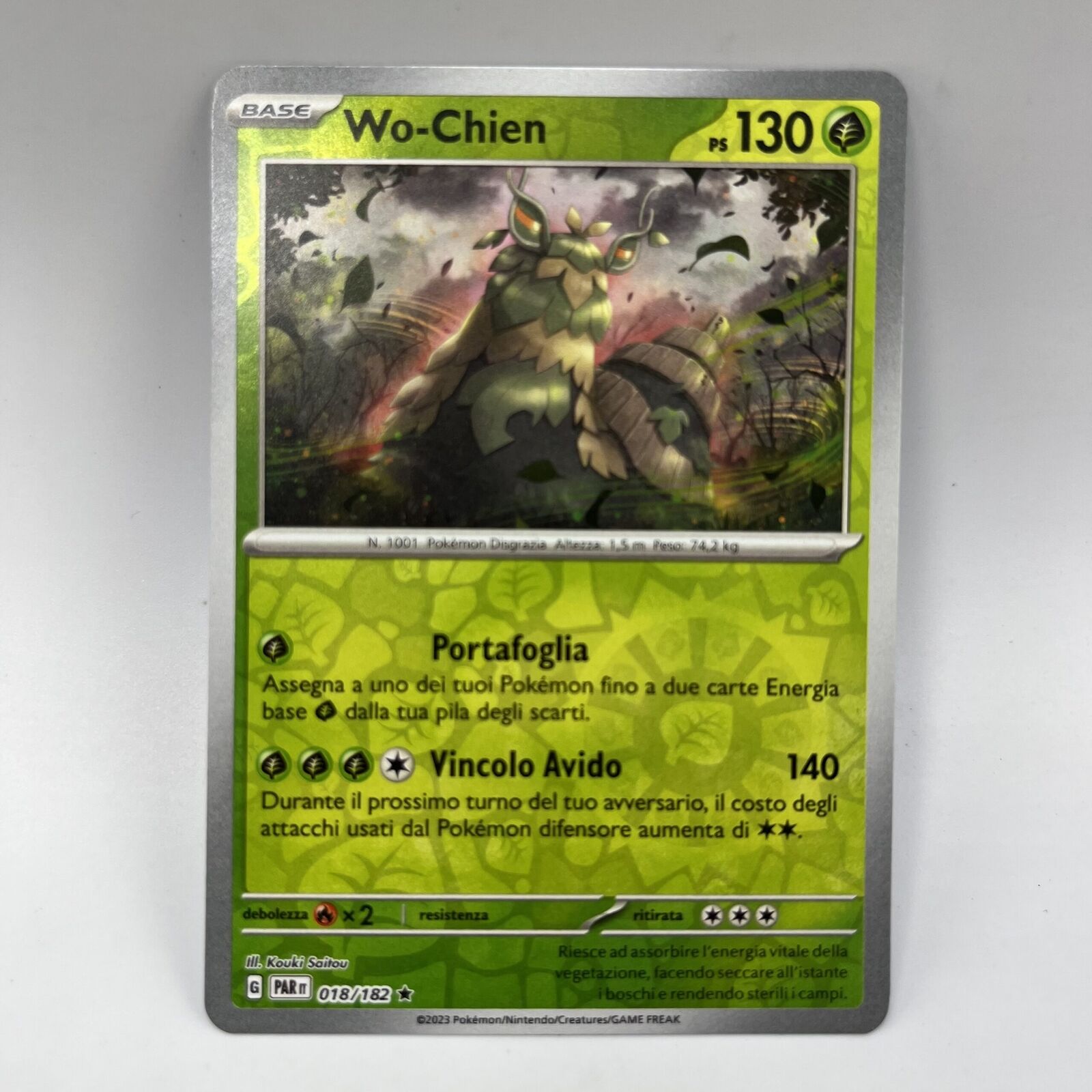 Pokemon Card WO-CHIEN RARE REVERSE (IT) | 018-182 Temporal Paradox