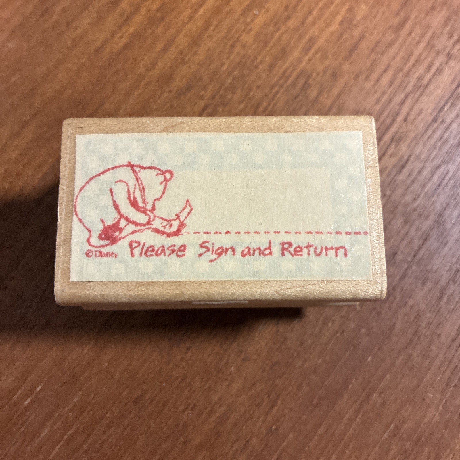 All Night Media Disney Winnie The Pooh Please Sign And Return Rubber Stamp 708E