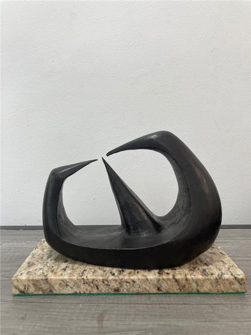 HENRY MOORE BRONZE SCULPTURE " THREE POINTS " SIGNED AND NUMBERED