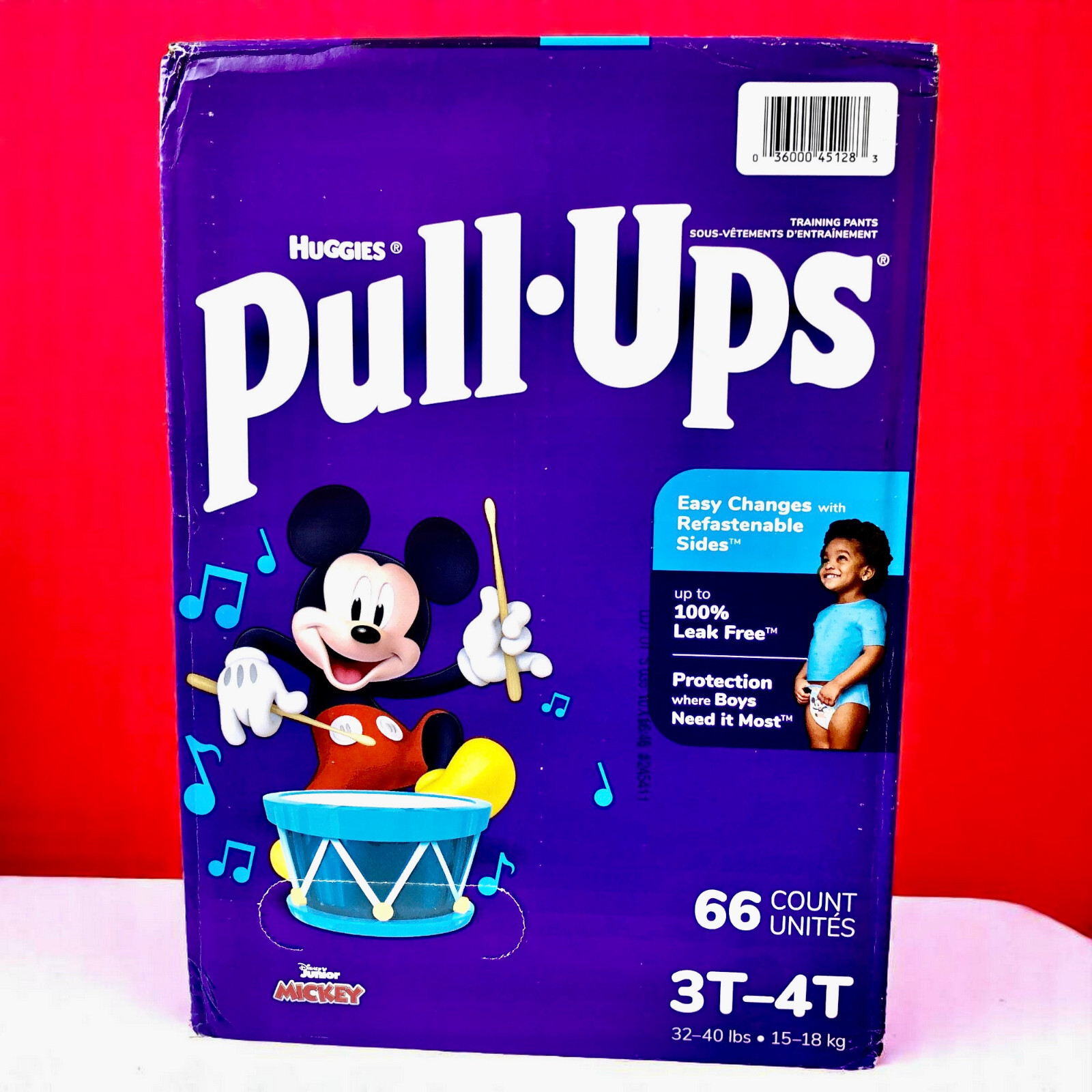 Huggies Pull-Ups Disney Junior Mickey Mouse FOR BOYS 3T-4T Total 66 New in Box