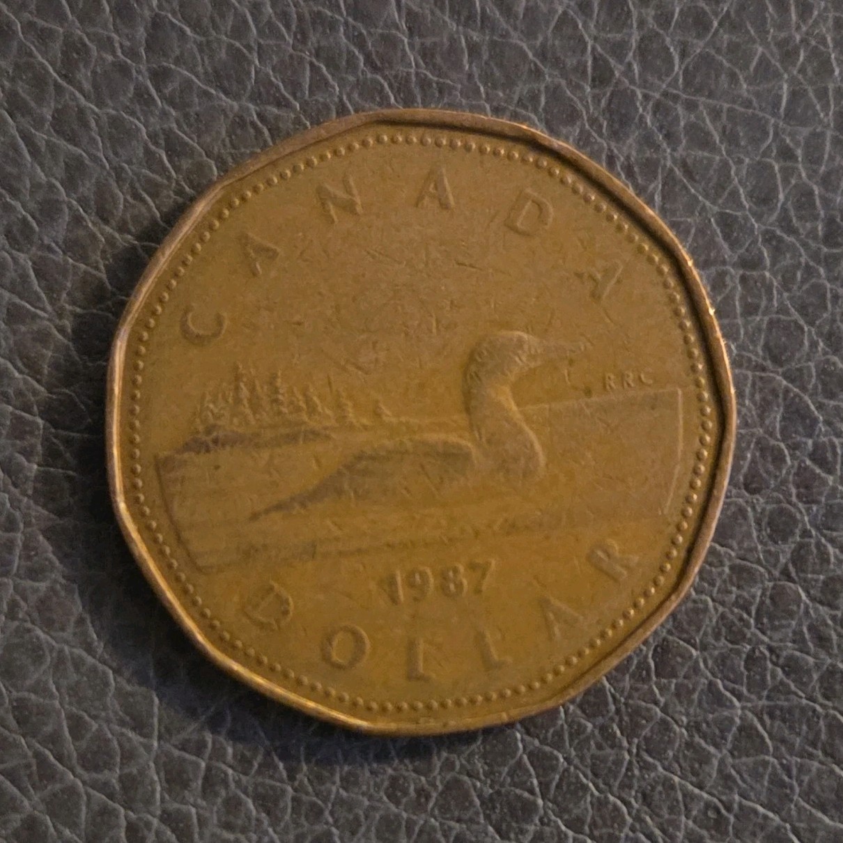 Canada $1 Dollar Coin 1987 Bronze Loonie Queen Elizabeth II Circulated