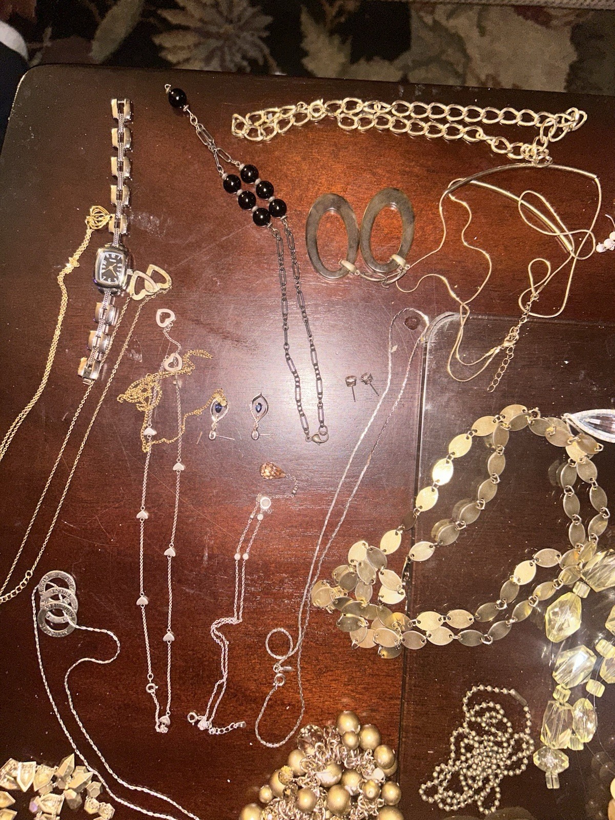 Mixed Jewelry Lot Necklaces Earrings Bracelets Some 925 Sterling AS-IS