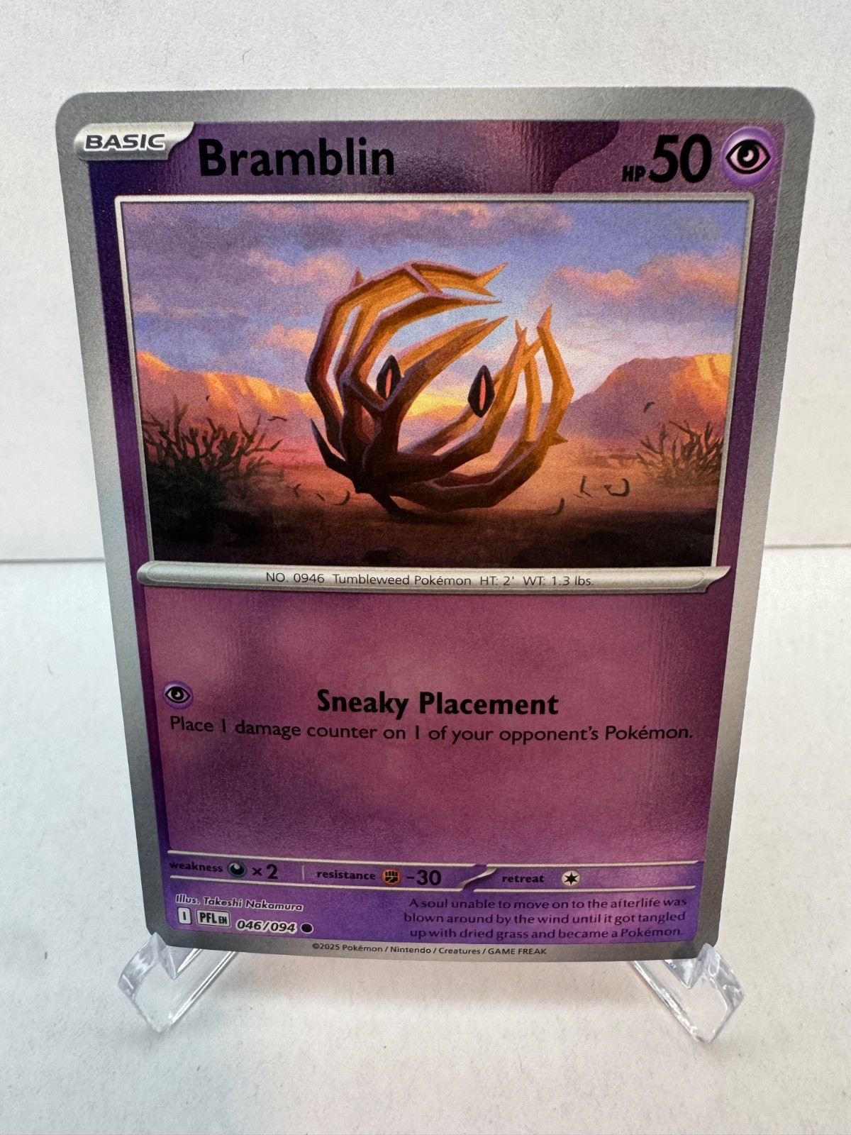 Bramblin 46/94 - Reverse Holofoil NM - ME: Phantasmal Flames - Pokémon TCG