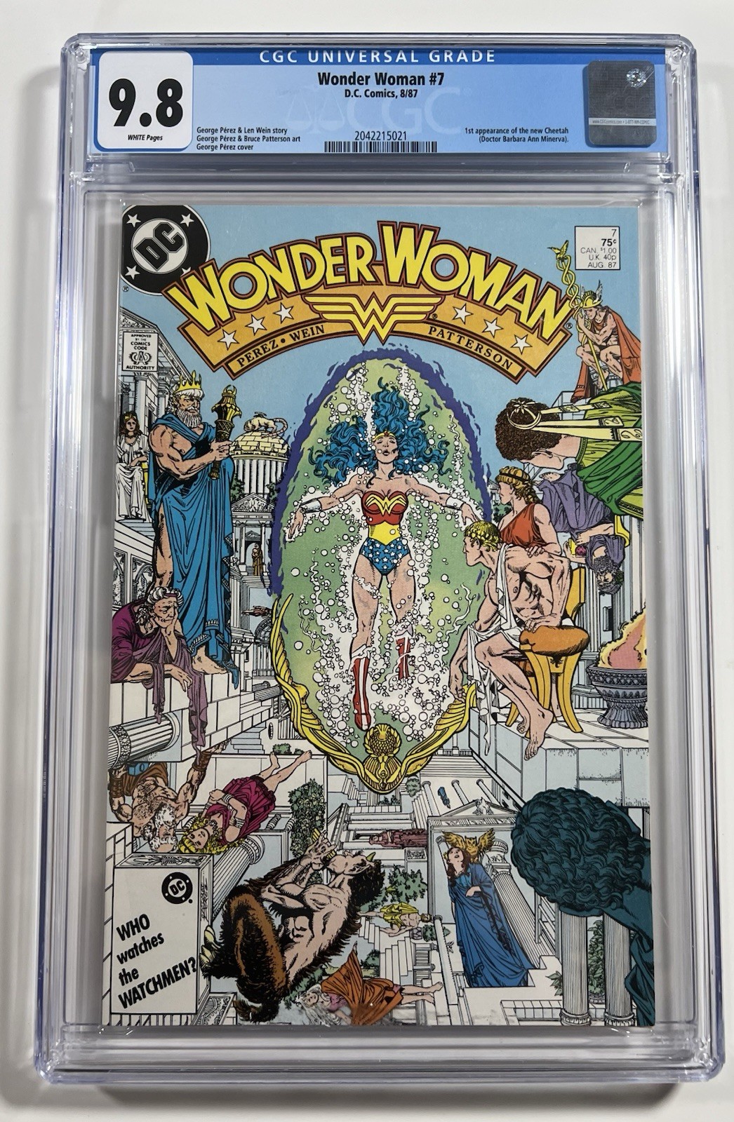 Wonder Woman 7 (DC, 1987)  CGC 9.8 WP  **First Appearance Cheetah**