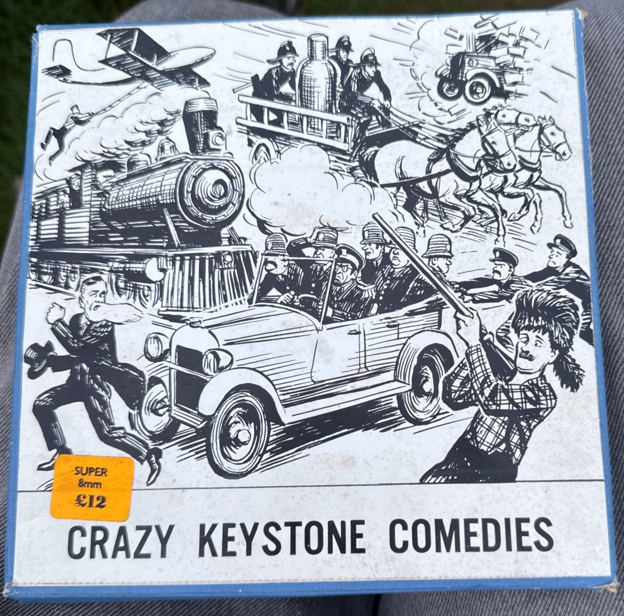 Film Super 8 Crazy Keystone Comedies Complete on Reel in Box