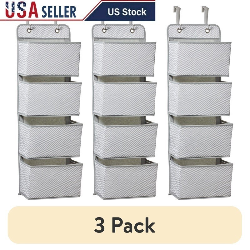 4 Pocket Nursery Organizer Hanging Storage Baby Clothes Toys Diapers Accessories