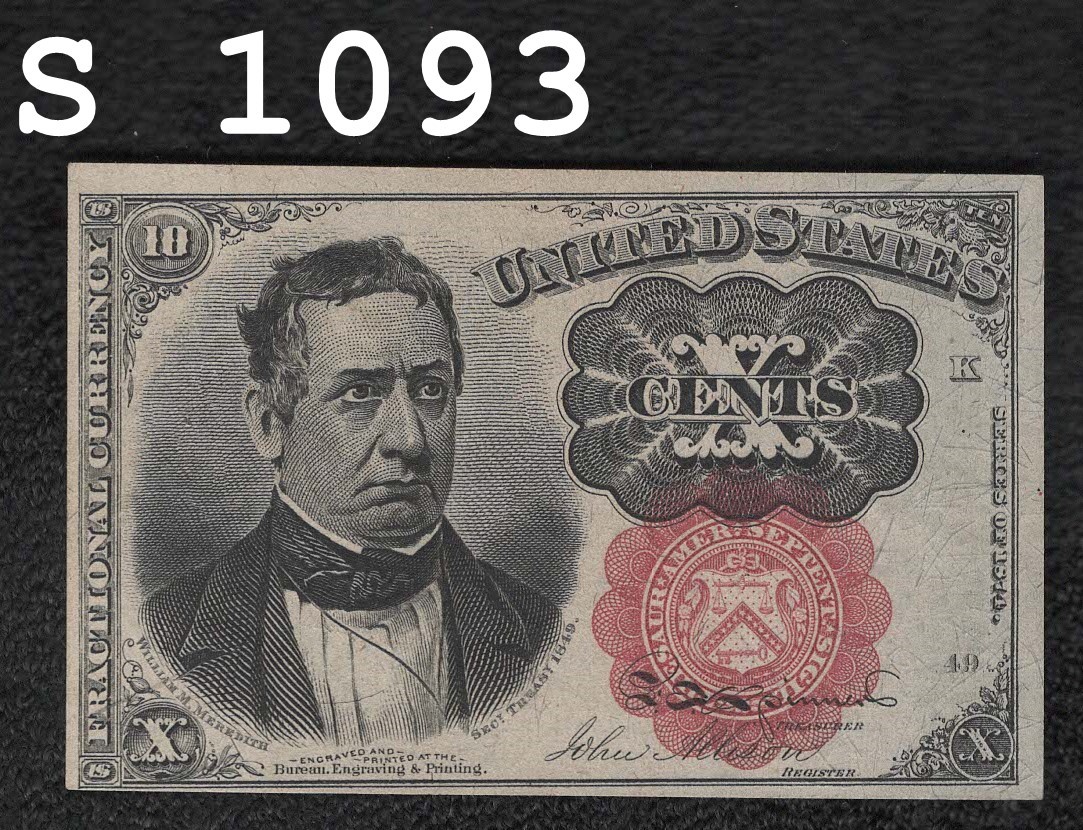 "Fifth Issue" FR#1266 .10 Cent Fractional Note "Crisp New"