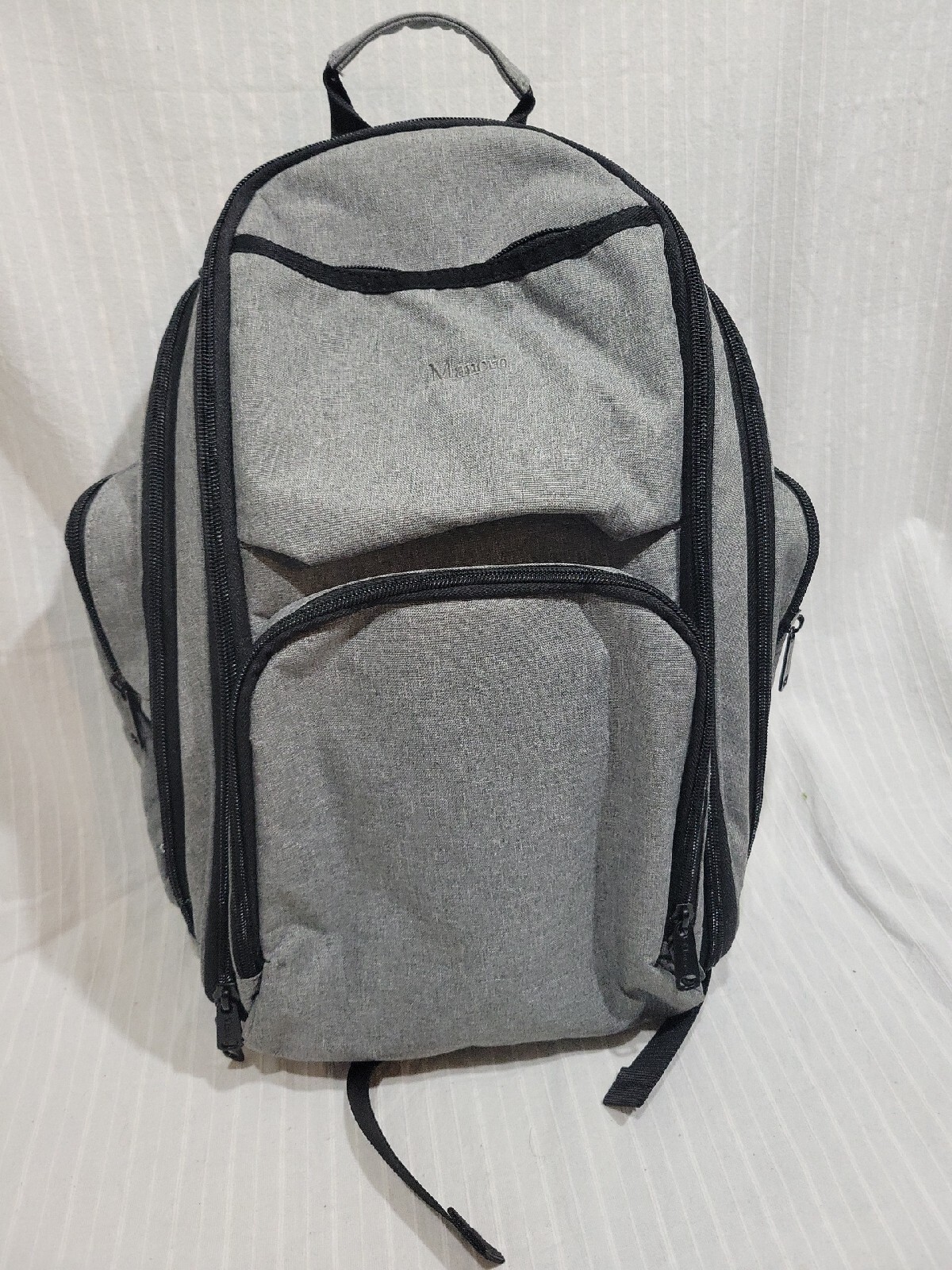 Mancro Gray Diaper Bag Backpack Large Waterproof Travel Baby Bag