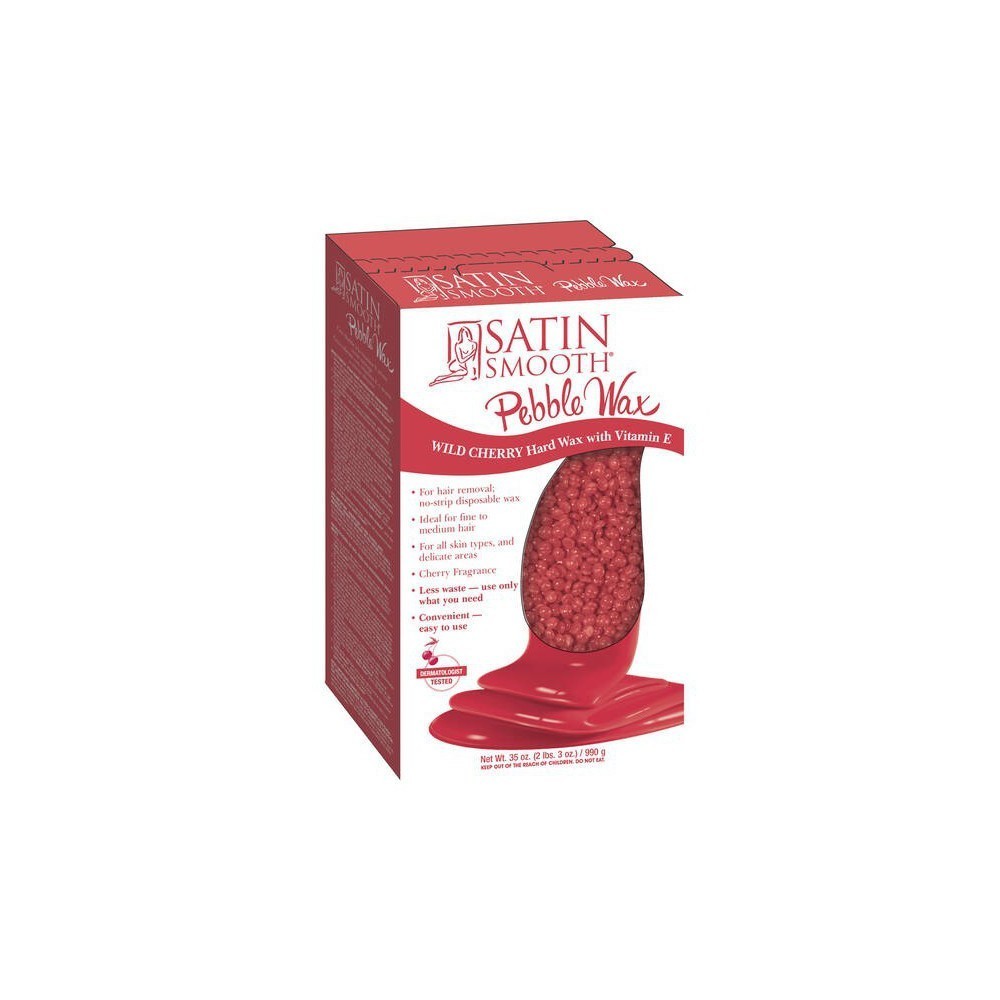 Satin Smooth Wild Cherry Pebble Wax With Vitamin E 35 oz