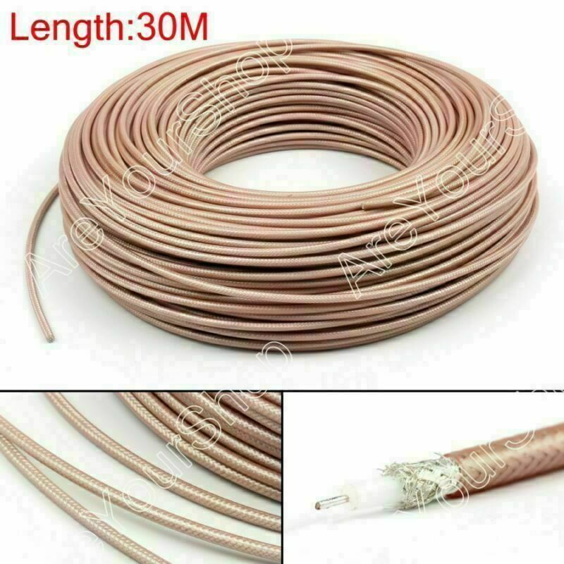 30m RG142 RF Coaxial Cable Connector 50ohm M17/60 RG-142 Coax Pigtail 98ft UE