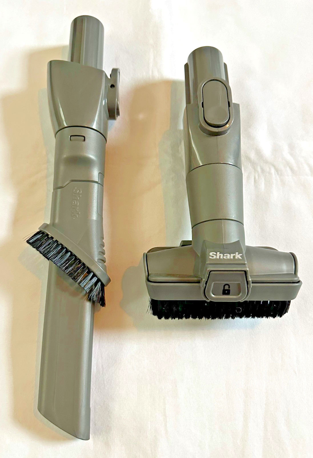 Shark Vacuum Upholstery Crevice Pet Hair Attachment Brush Tools OEM Gray