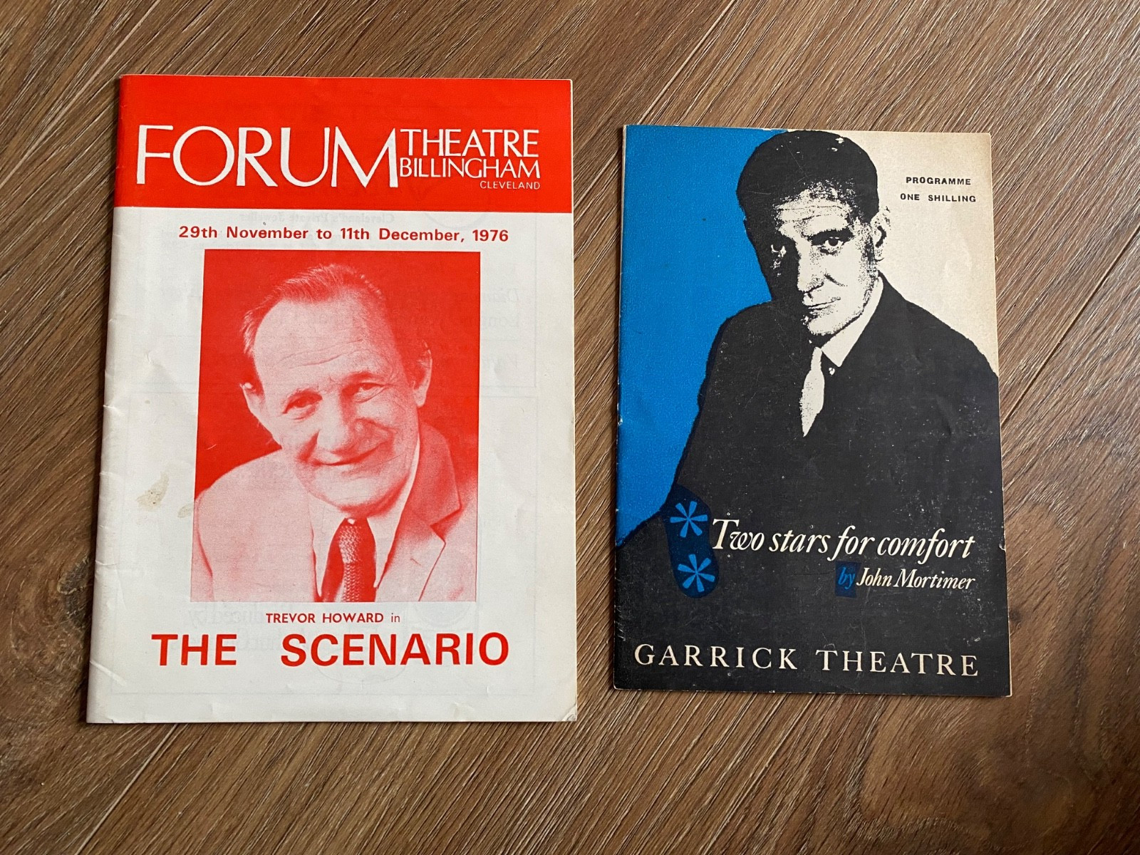 TREVOR HOWARD 2 THEATRE PROGRAMMES
