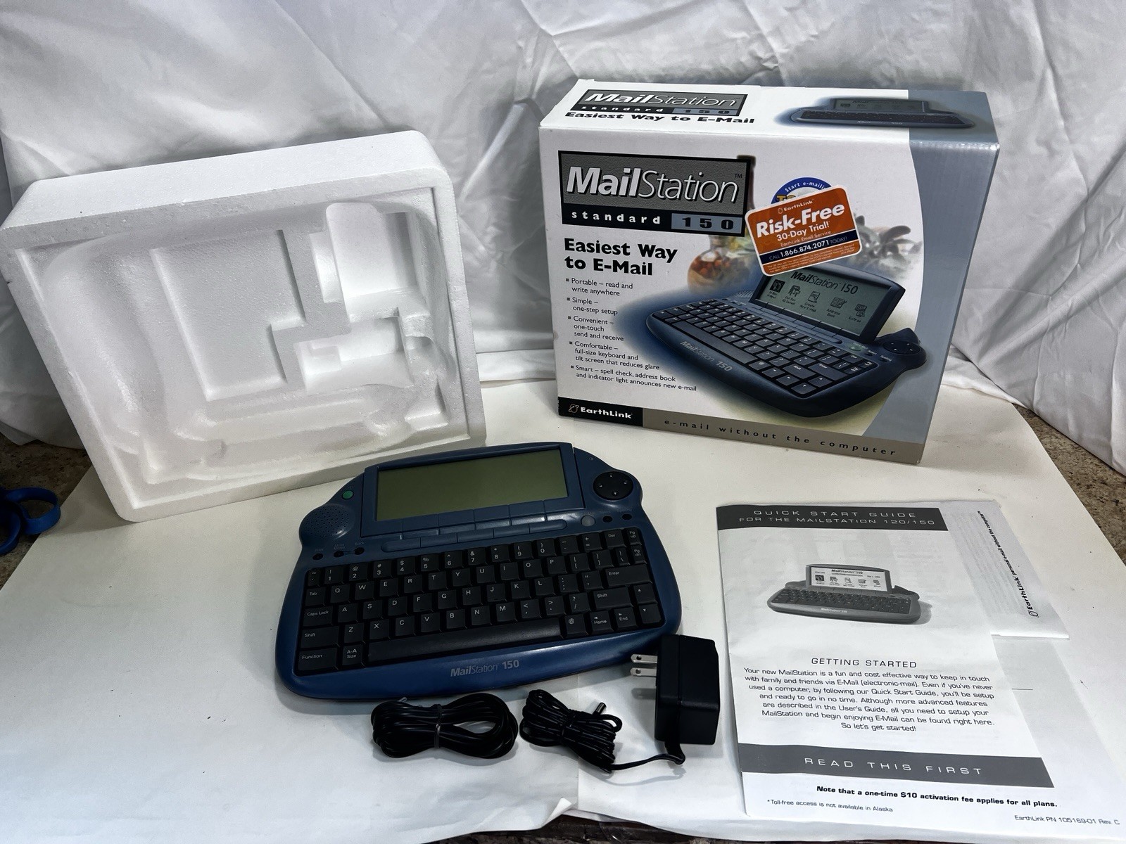 Vintage EarthLink (DET1B) MIVO 150 Portable Mail Station w/ Power Supply *w Box