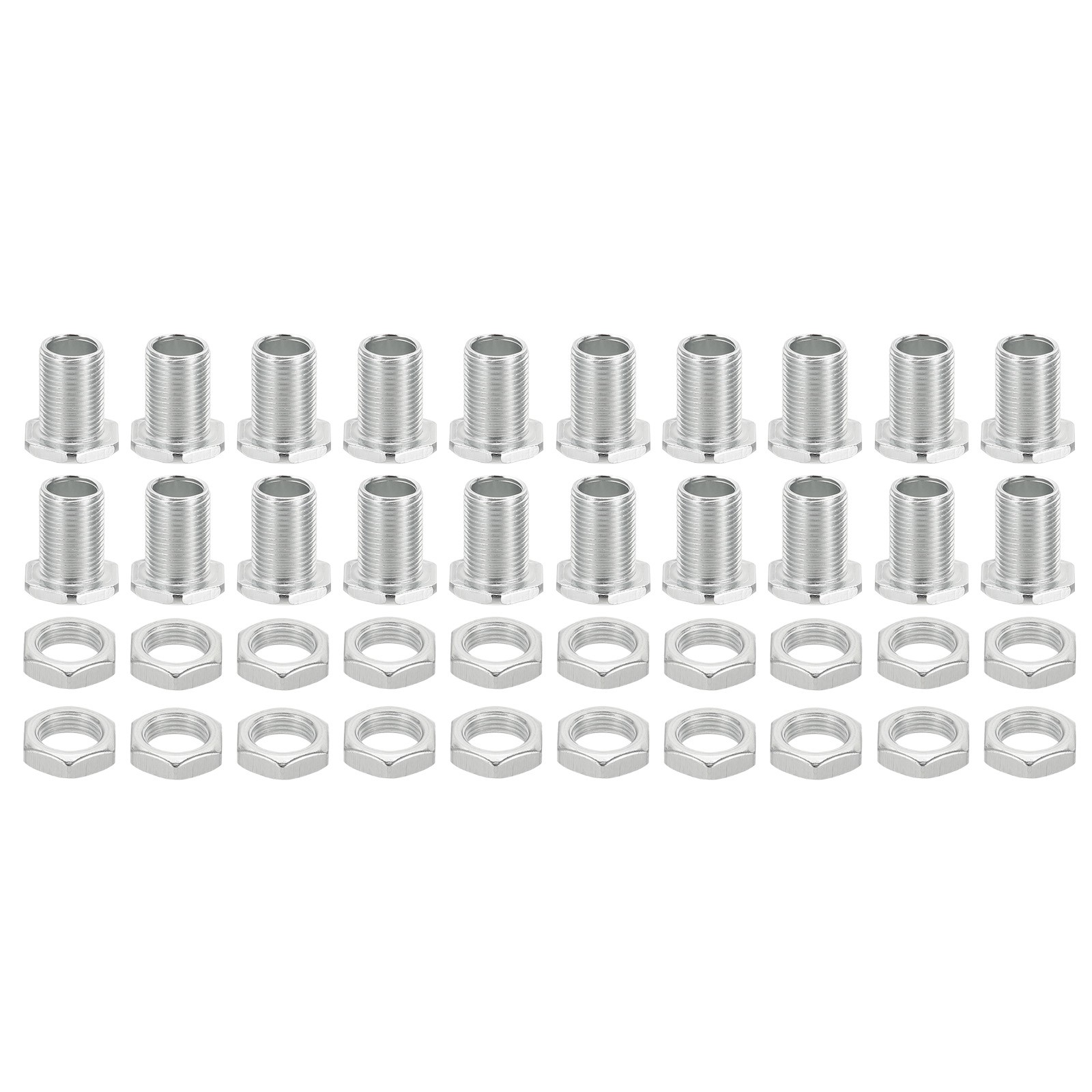 M12x20mm Hex Bolts and Nuts Kit, 20 Set Fine Thread Hollow Screw Bolt Fastener