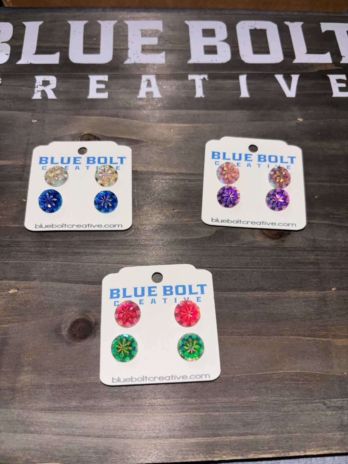 Flower Sparkle Stud Earrings