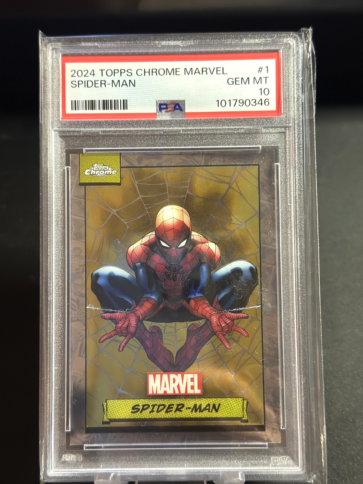 2024 Topps Chrome Marvel Spider-Man #1 PSA 10 GEM MT