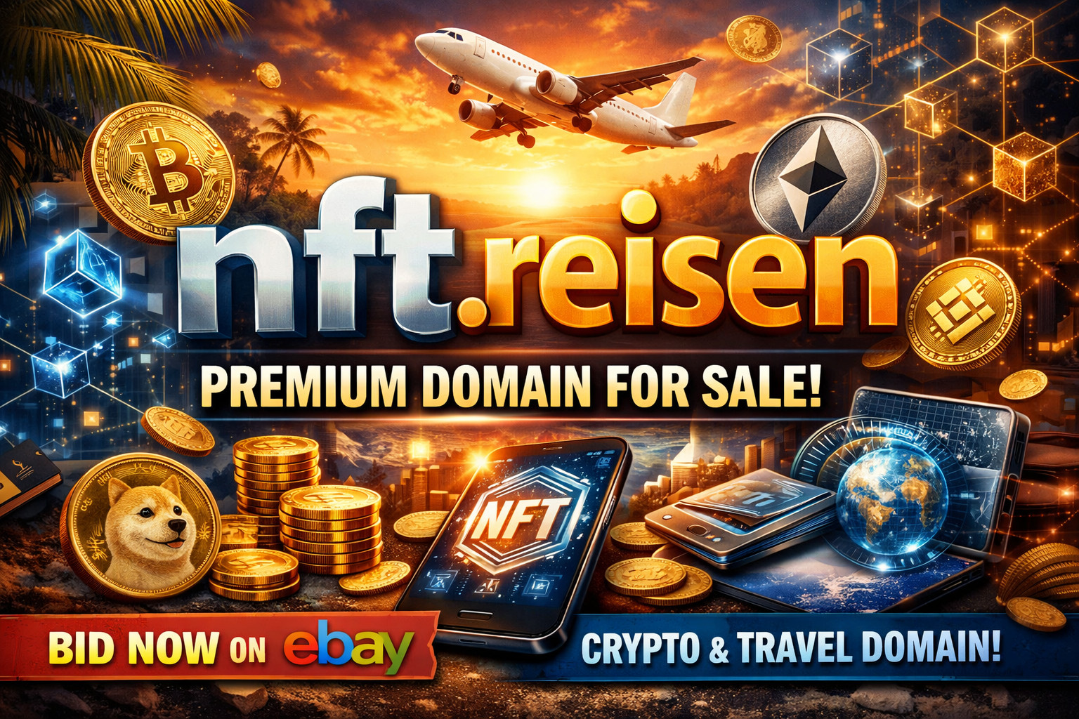 NFT.Reisen Premium Domain – Web3 Travel, Crypto Tourism & NFT Marketplace