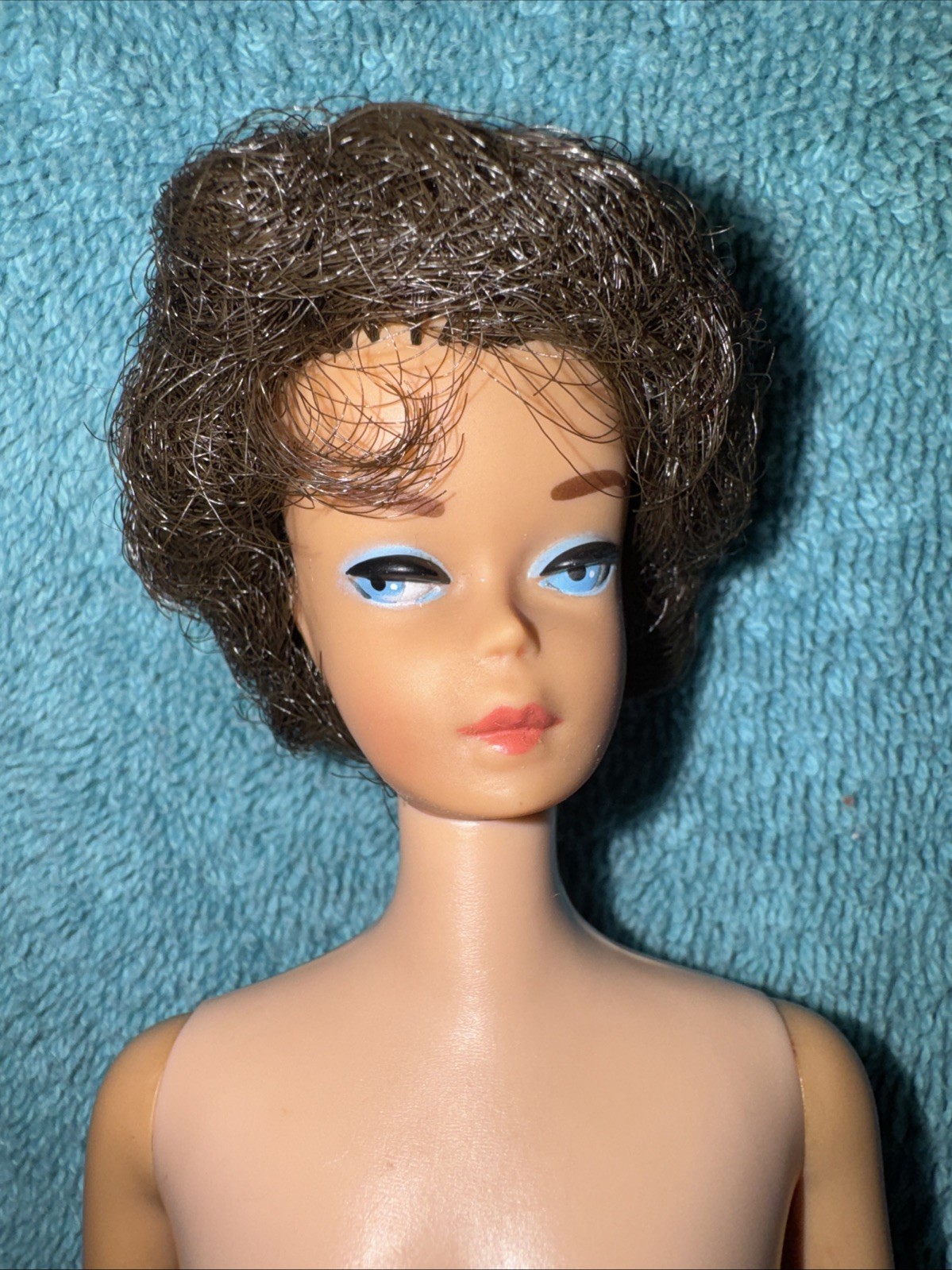 Vintage Barbie Midge Doll 1962 Bubble Cut Brunette Straight Leg 