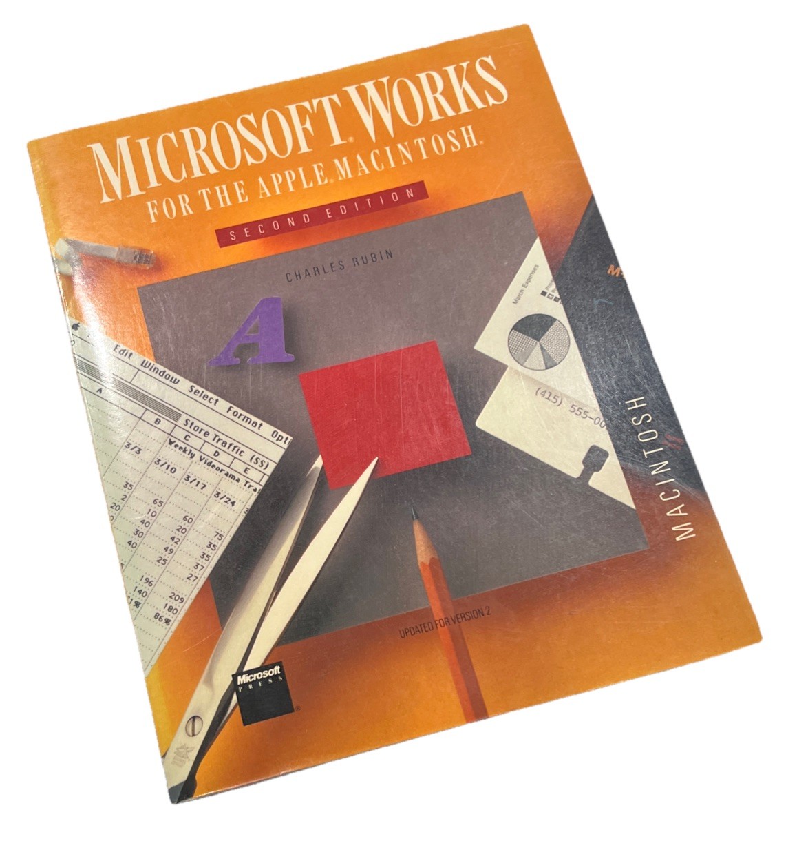 Microsoft Works For The Apple Macintosh Second Edition 1989 Charles Rubin PB